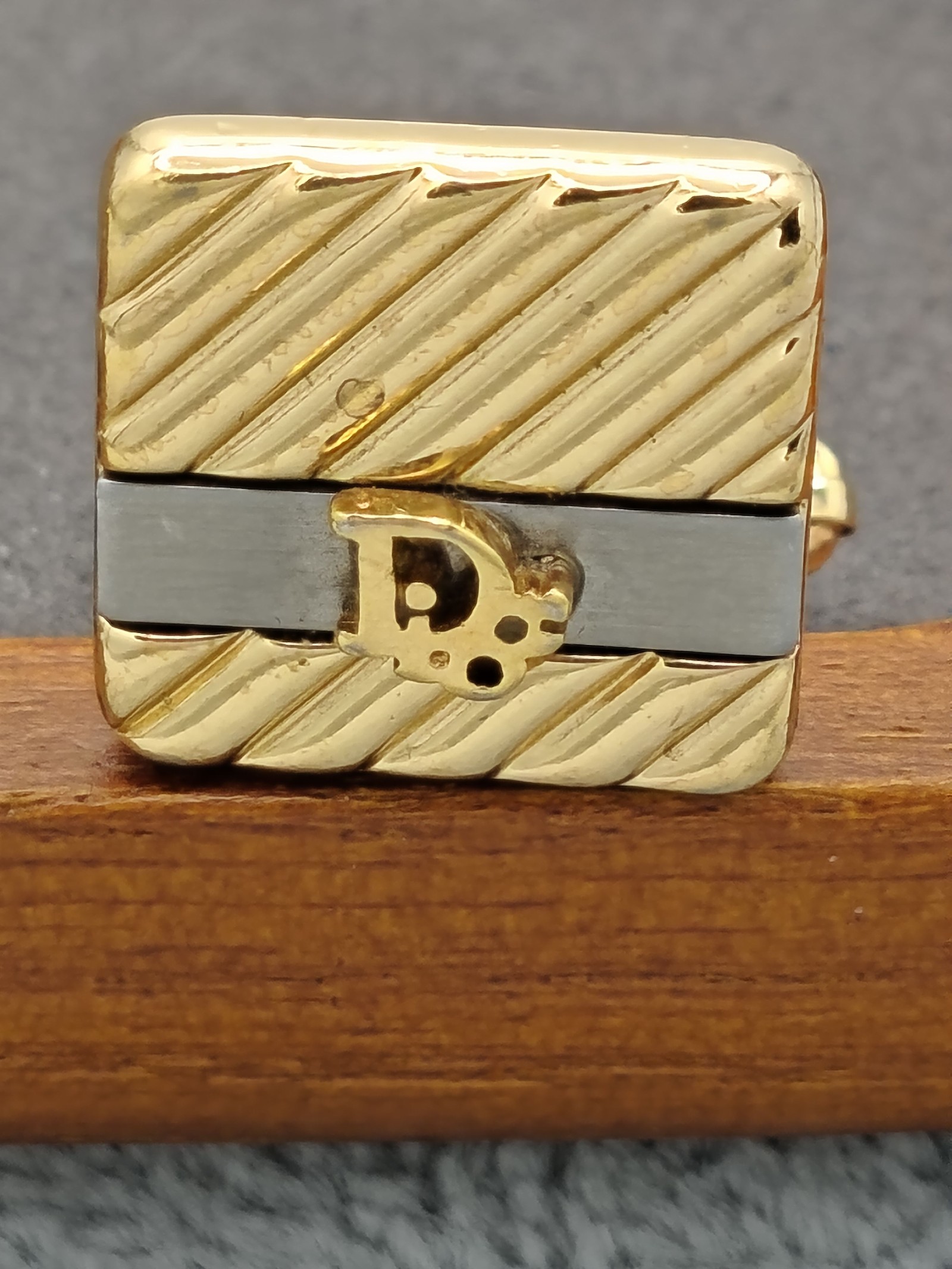 Christian Dior Gold & Silver Tone Square Cufflinks Men image 4