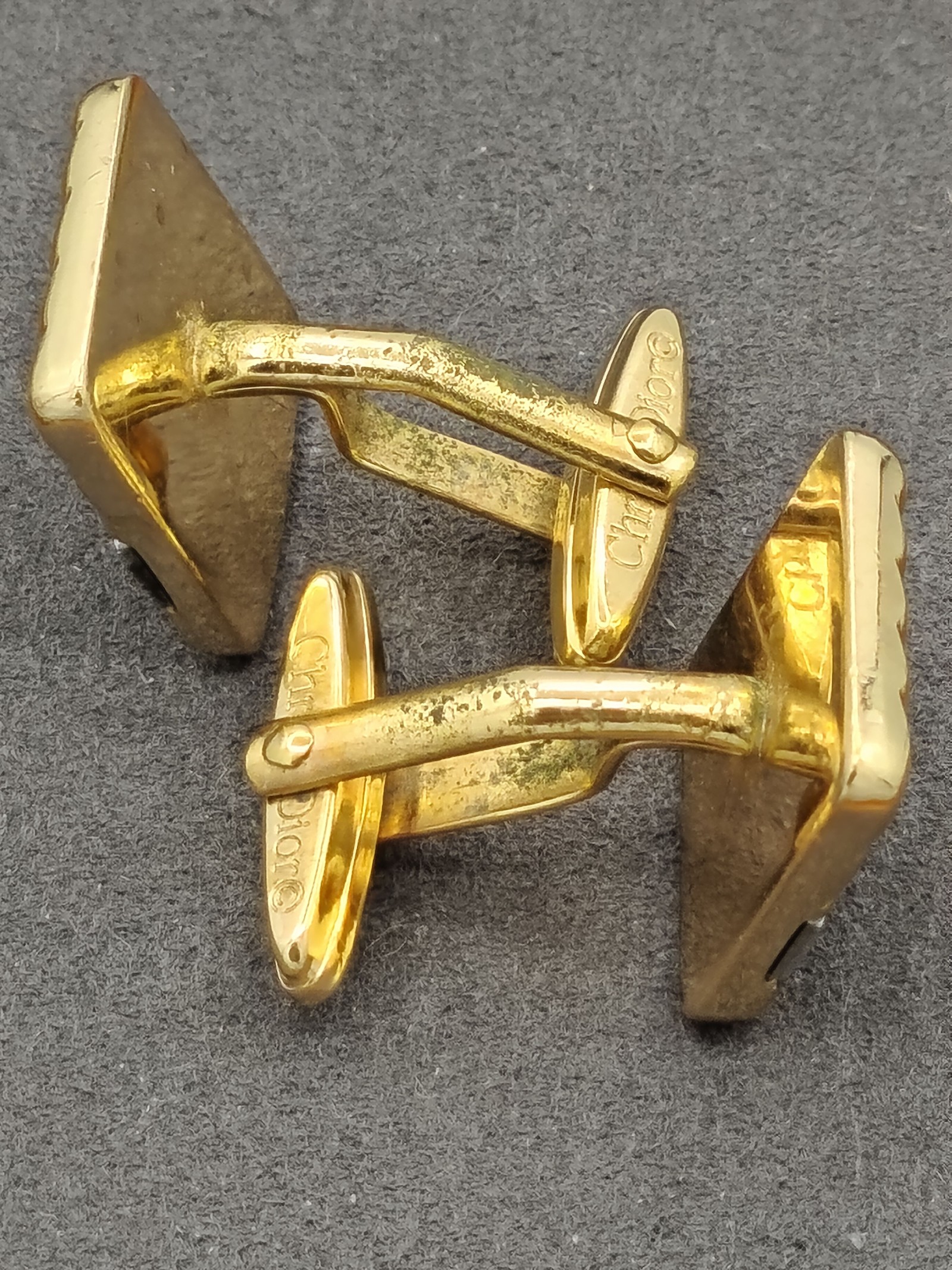 Christian Dior Gold & Silver Tone Square Cufflinks Men image 7