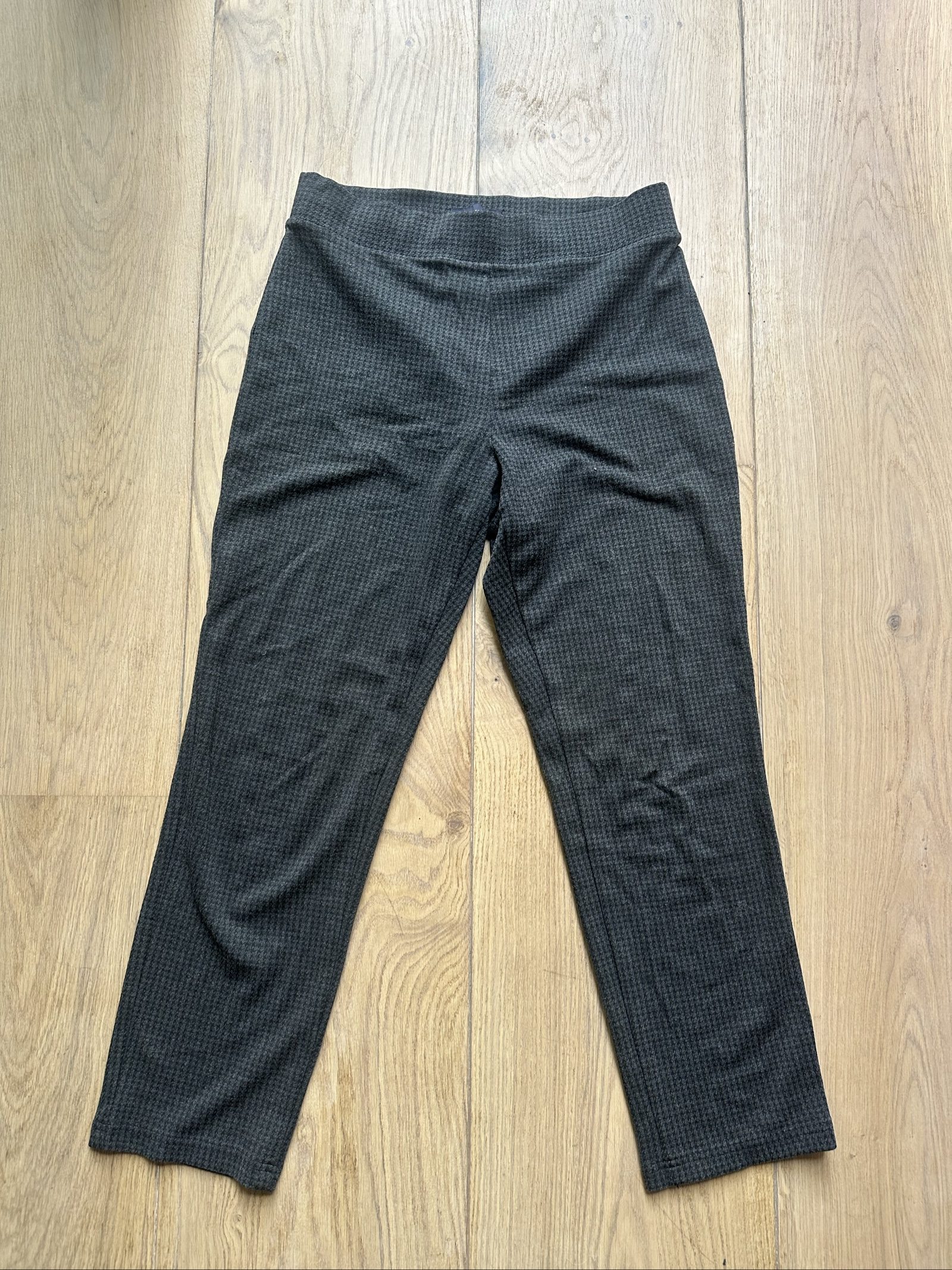 M&S Women's Charcoal Mix Stretch Trousers UK 10 Short