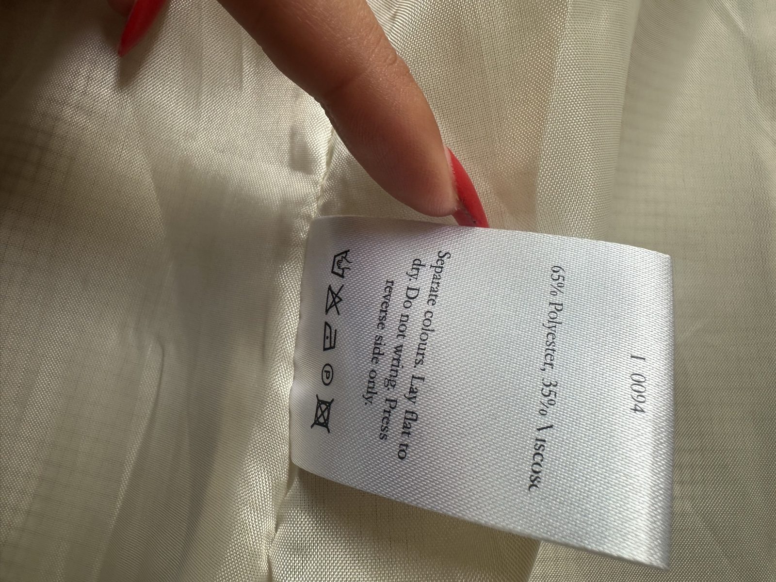 Olive Women Beige Button-Front Dress Medium Polyester Viscose image 2