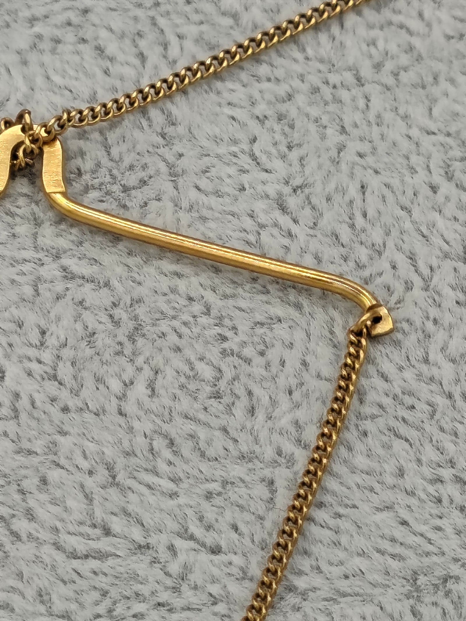 Christian Dior Gold Tone Logo Tie chain image 7