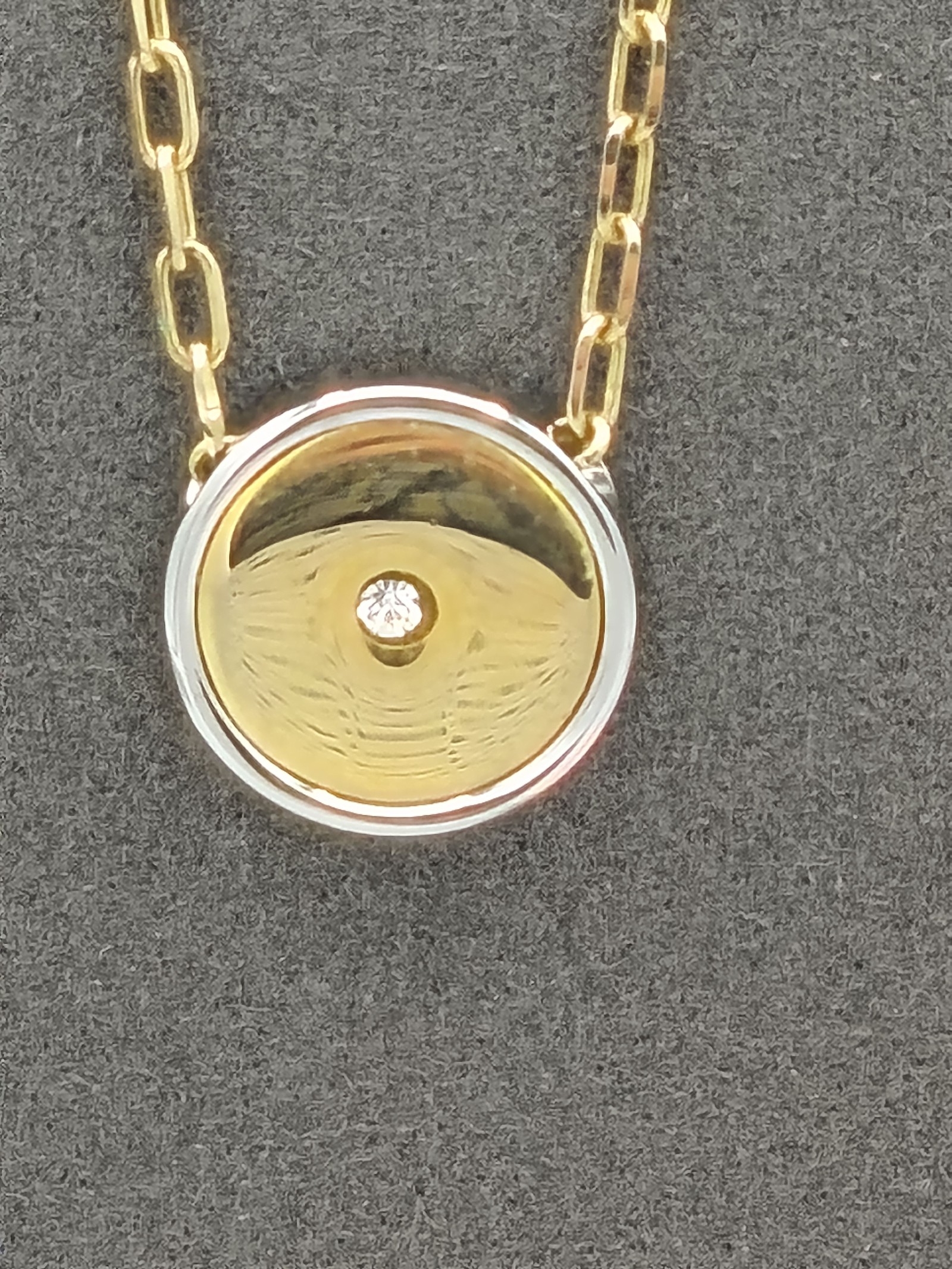 Vintage Gold & Silver Tone Round Pendant Necklace Women image 3