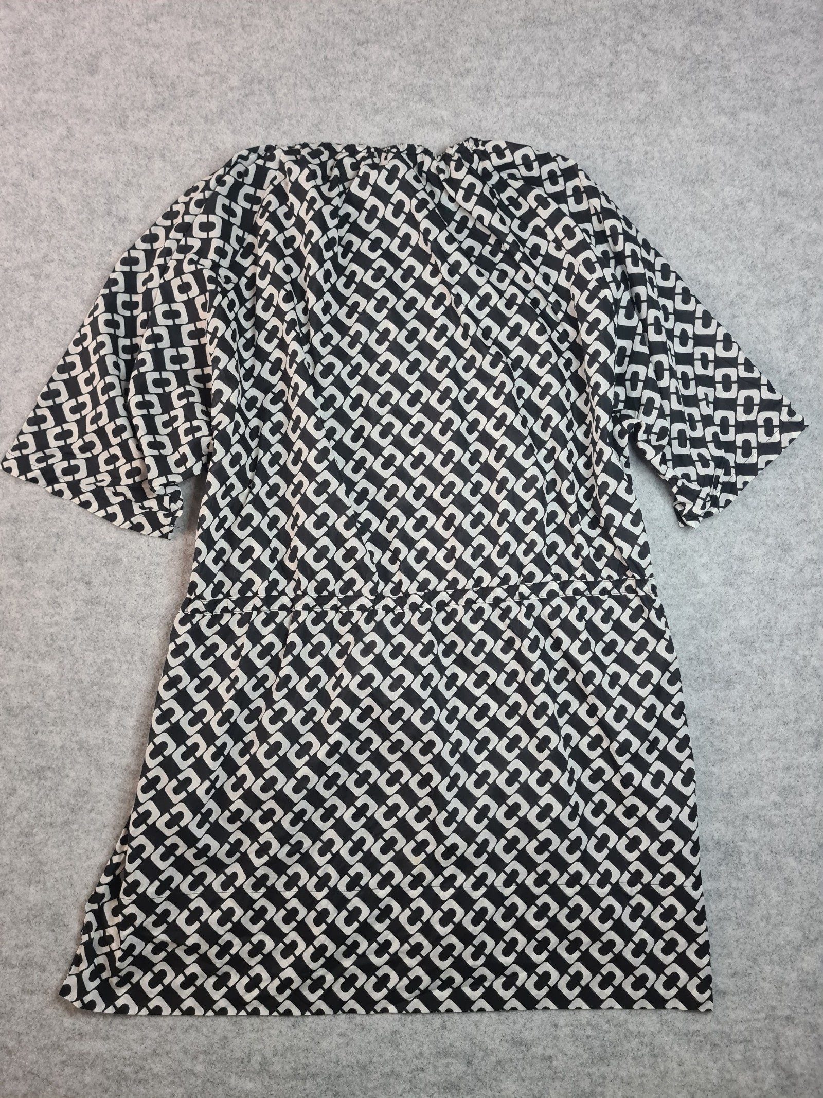 Diane von Furstenberg DVF Geometric Chain Print Ruched Waist Dress UK 12 / US 8 image 7