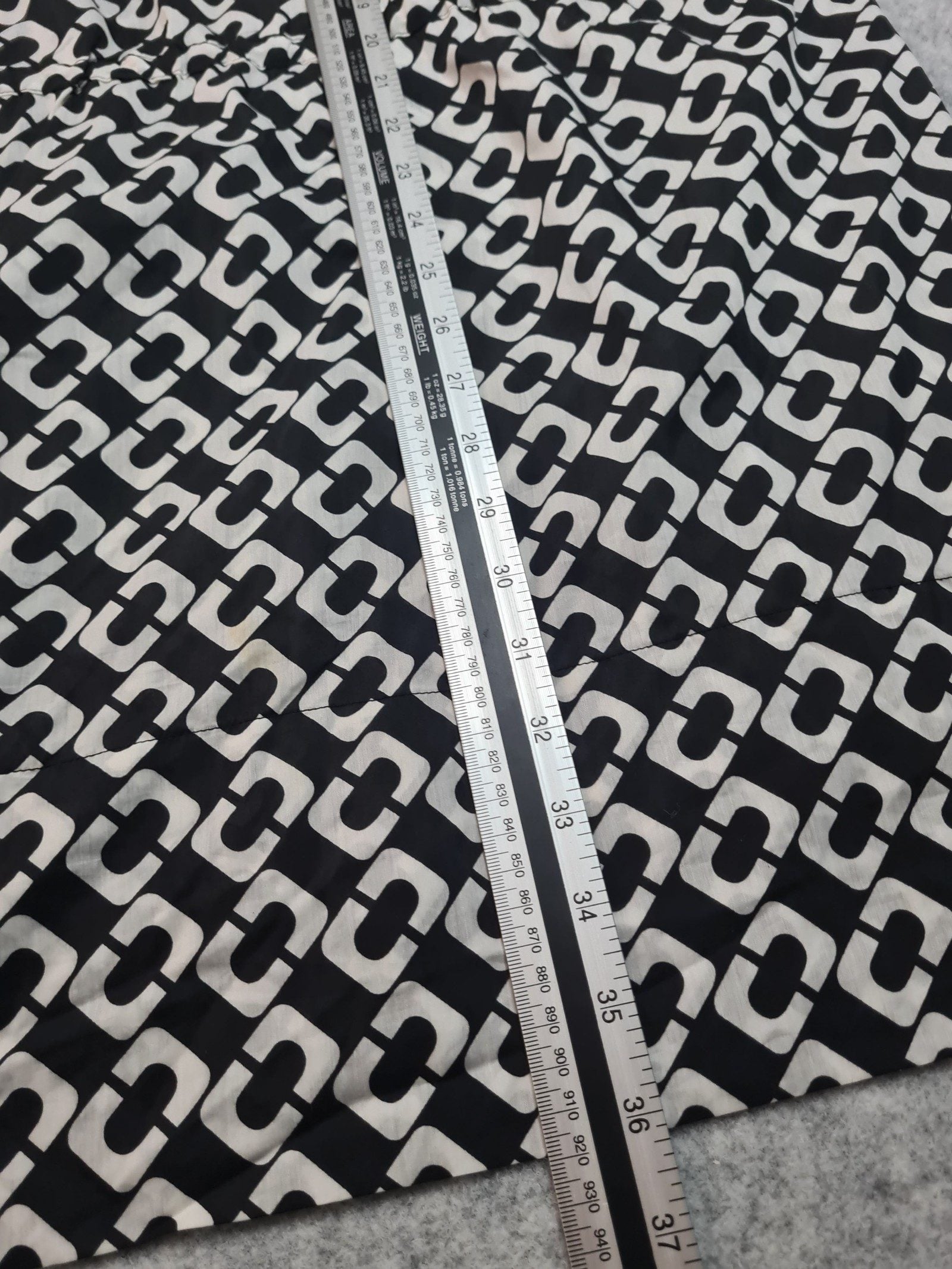 Diane von Furstenberg DVF Geometric Chain Print Ruched Waist Dress UK 12 / US 8 image 9