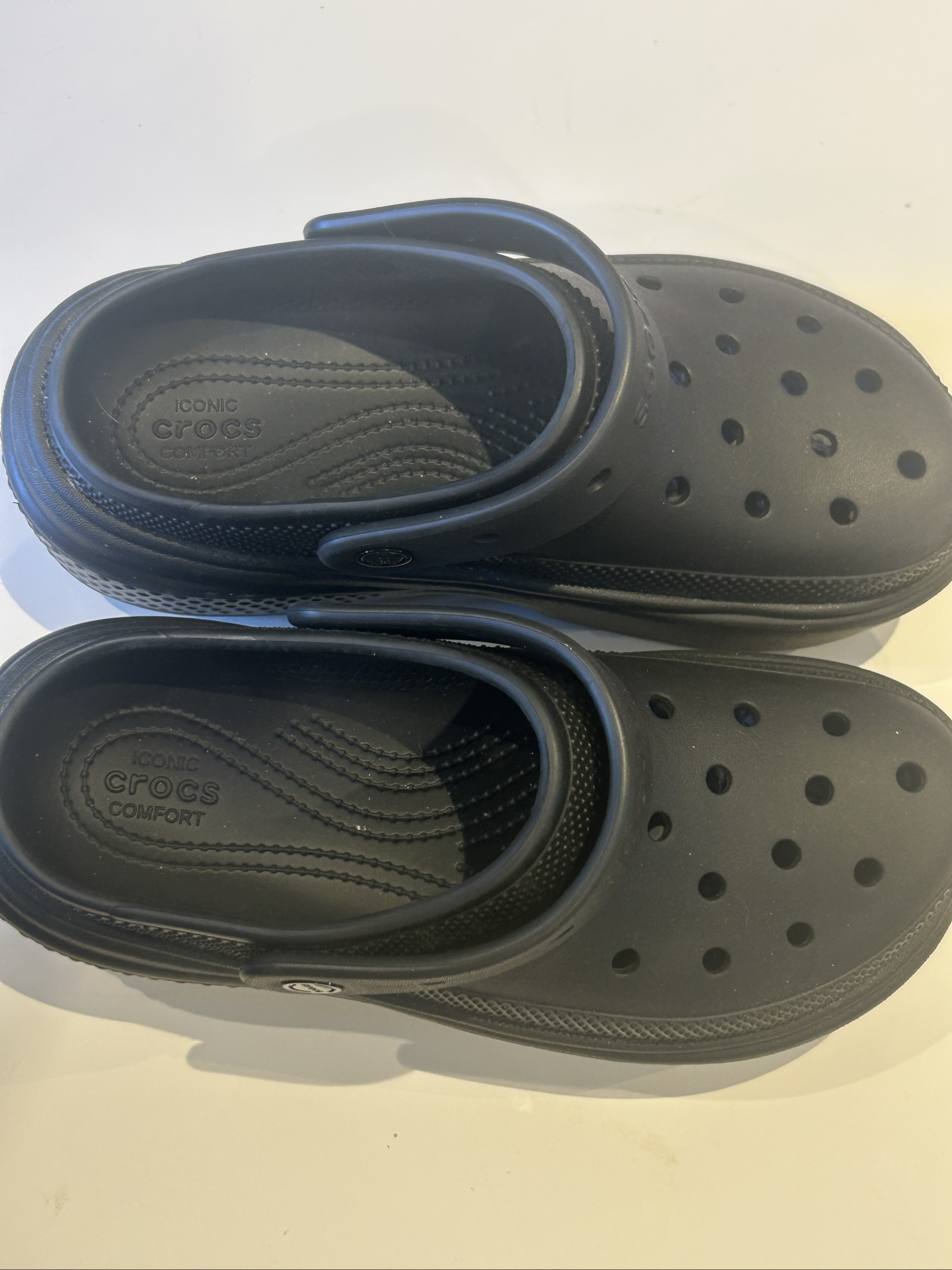 Crocs Black Iconic Comfort Clogs Men's US 7 image 2