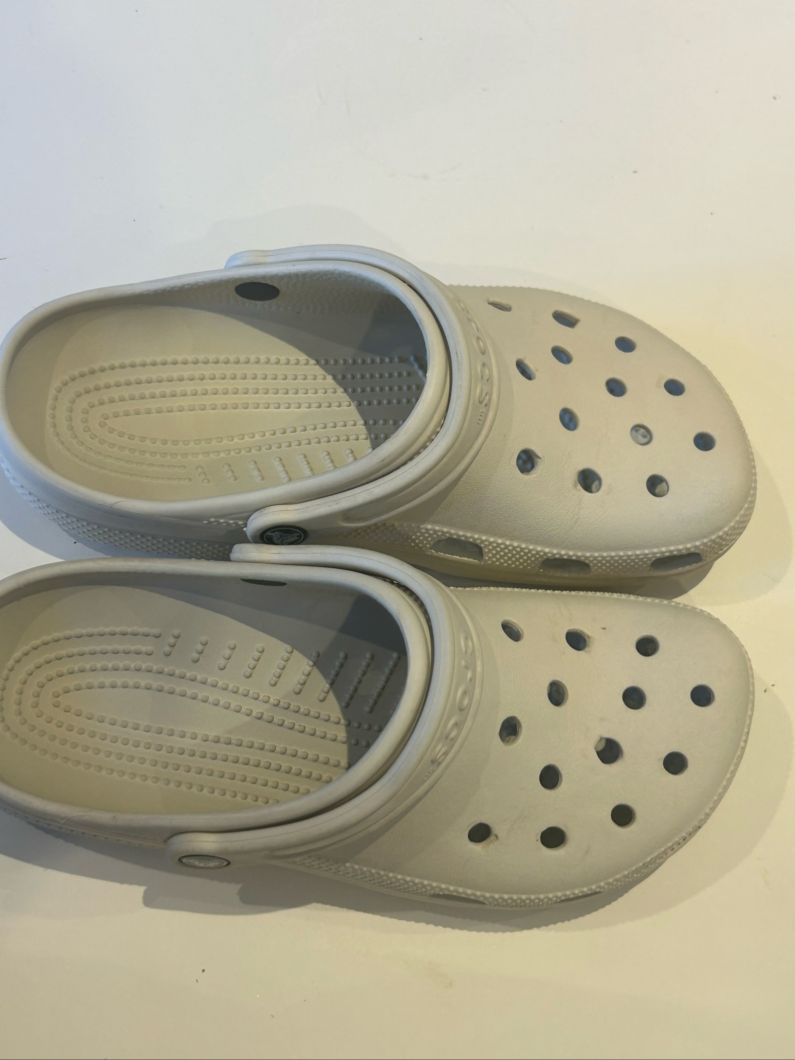 Crocs White Clog Shoes US Men 8 Women 10 image 2