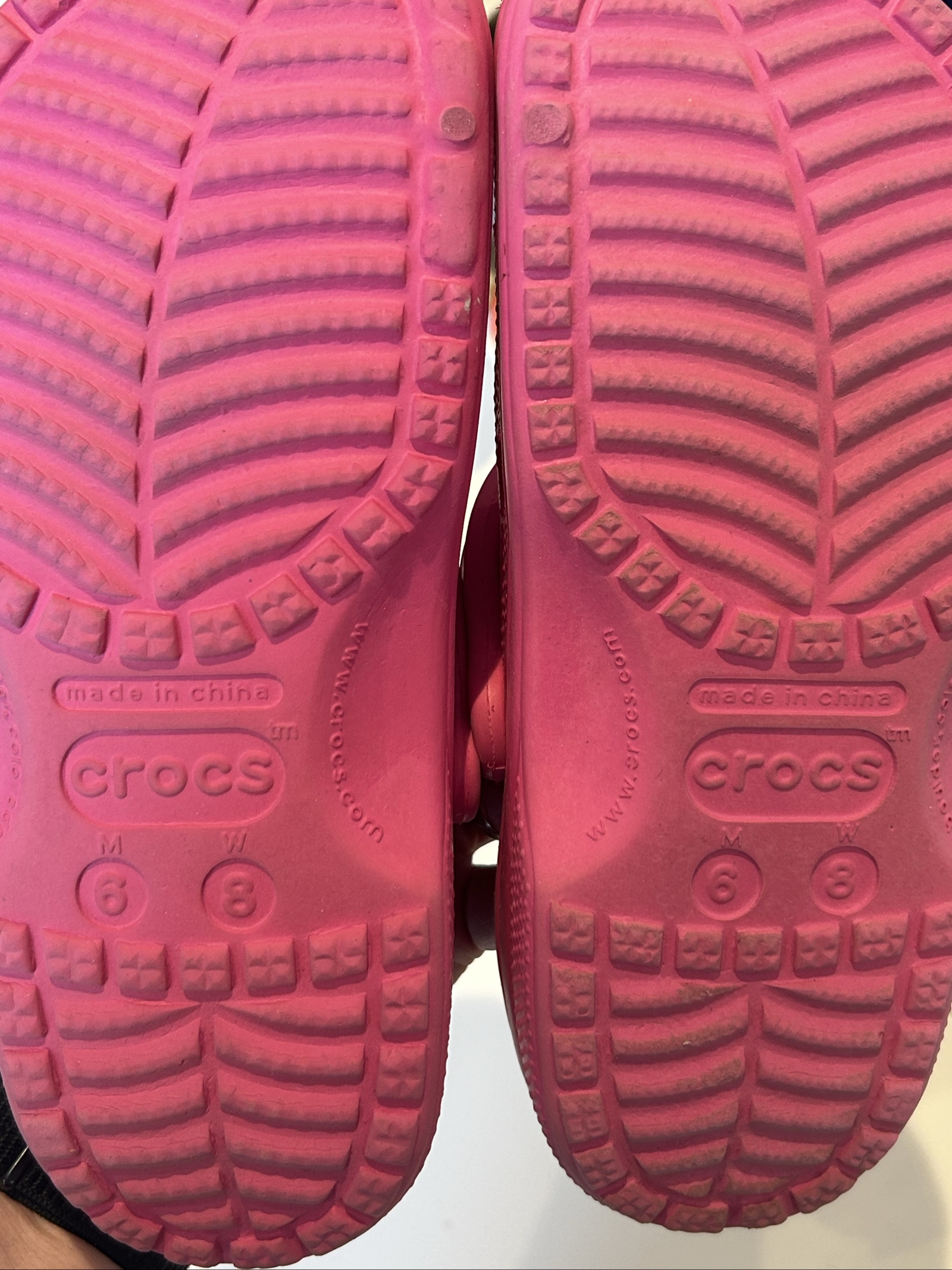Crocs Pink Classic Clog UK 6 Women's with Charms image 3