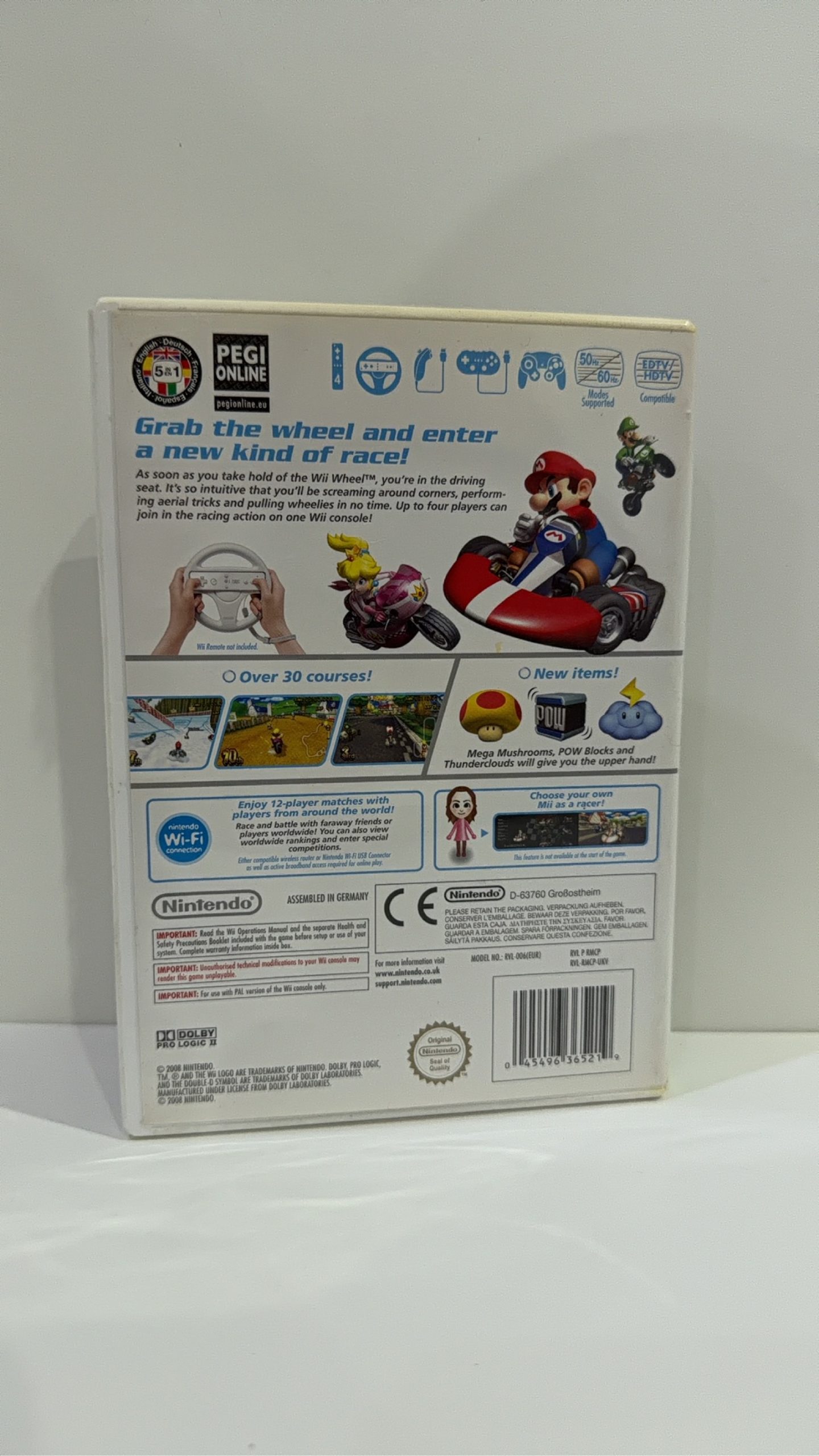 Mario Kart Wii Nintendo Wii With Manual + 2 Steering Wheels PAL UK image 4