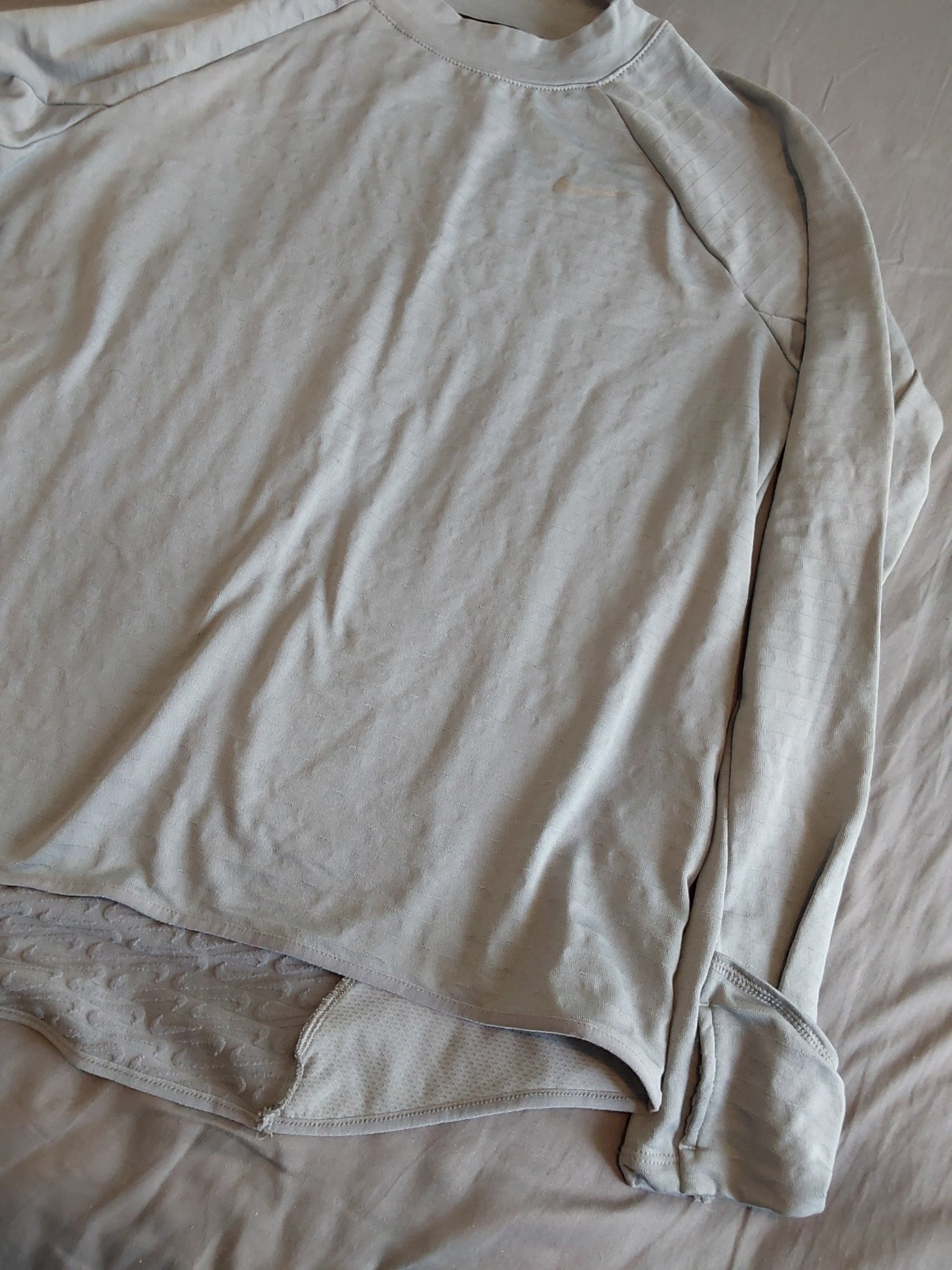Nike Mens Grey Therma-Fit Running Top Medium Long Sleeve Mans image 2