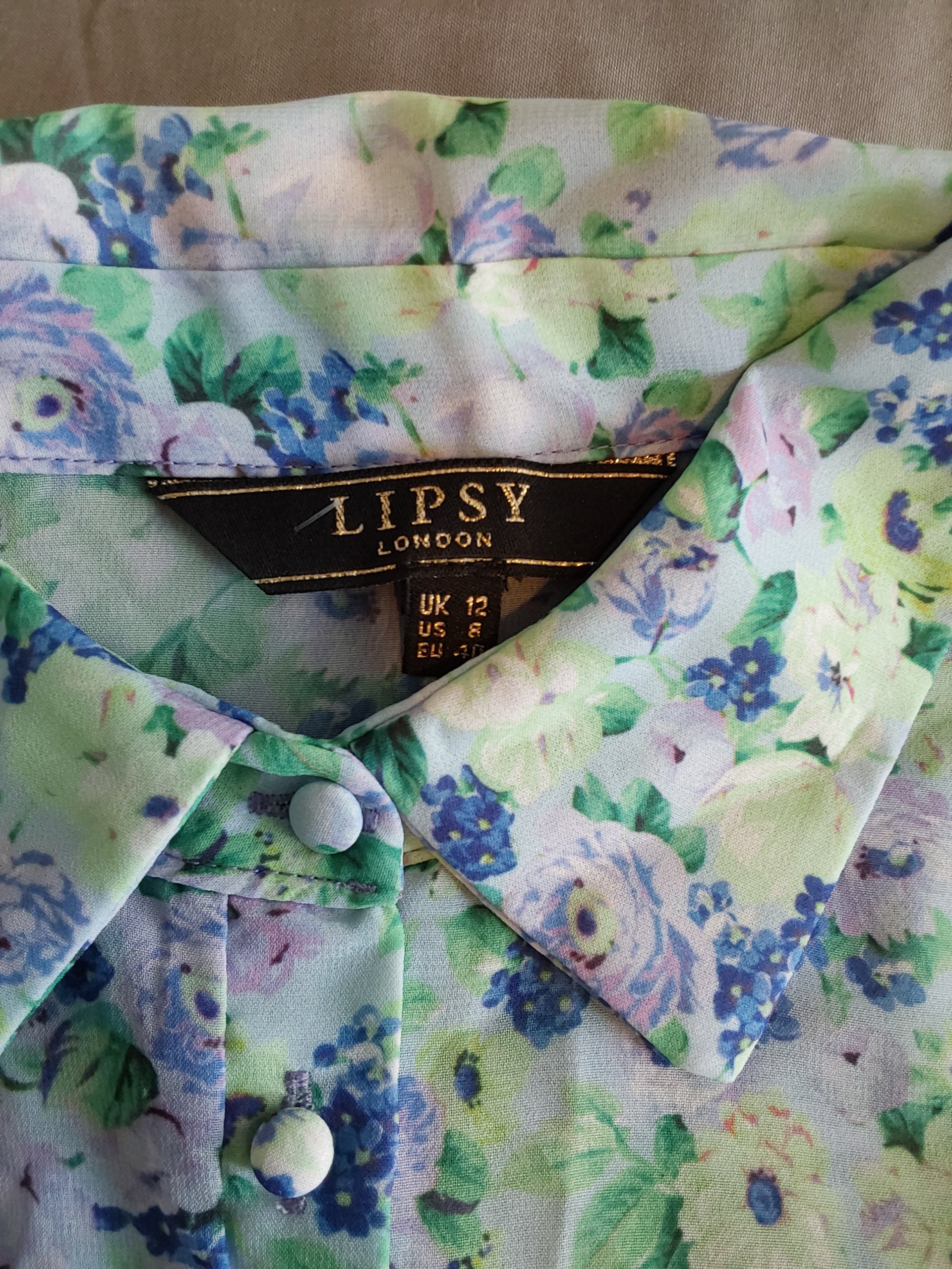 Lipsy Women's Multi Floral Sleeveless Shirt UK 12 Blouse Ladies image 2