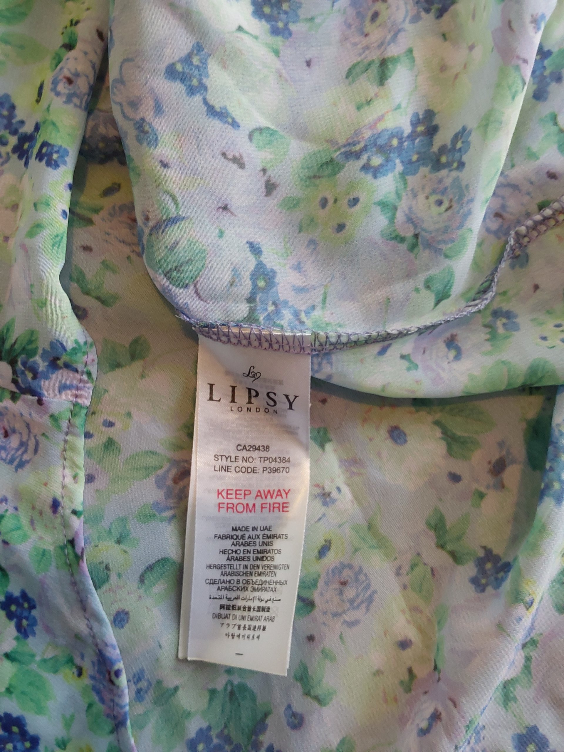 Lipsy Women's Multi Floral Sleeveless Shirt UK 12 Blouse Ladies image 3