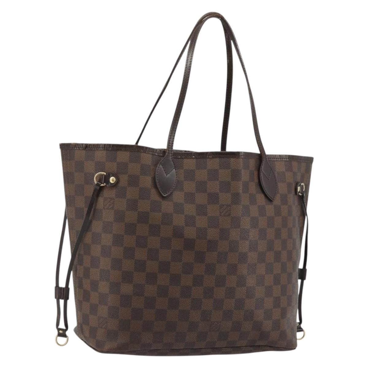 LOUIS VUITTON Damier Ebene Neverfull MM Tote Bag N51105 LV Auth am12029