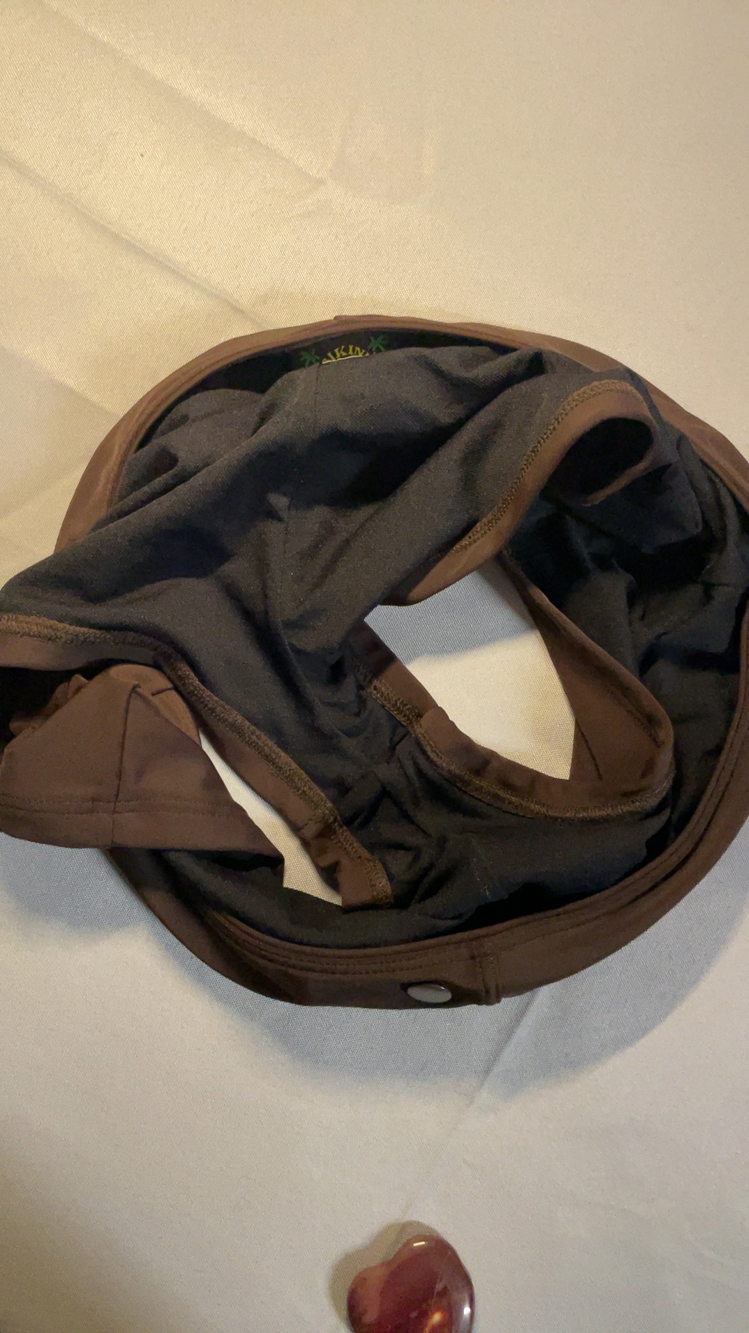 Bikini Bay Brown Nylon Lycra Swim Bottoms Size 10 image 2
