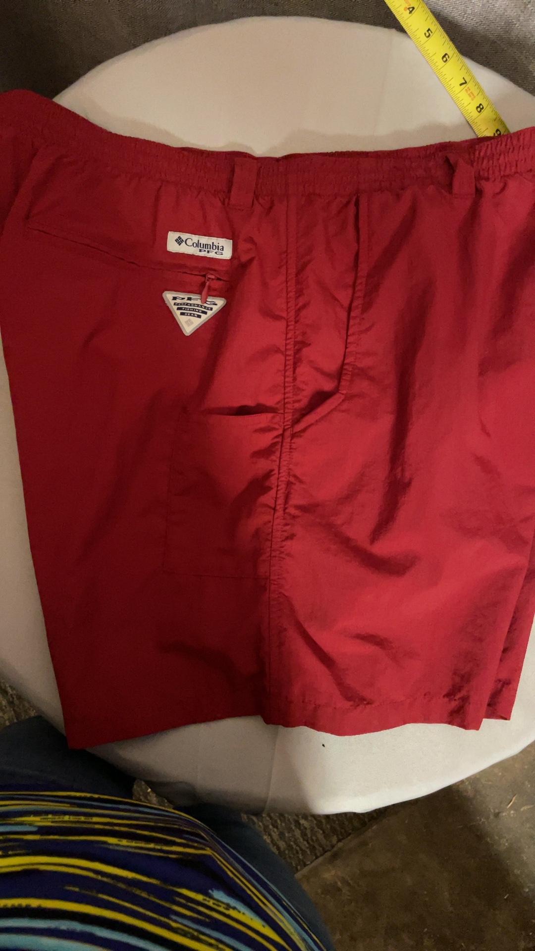 Columbia Men's Red Nylon Swim Trunks Lined XL image 4