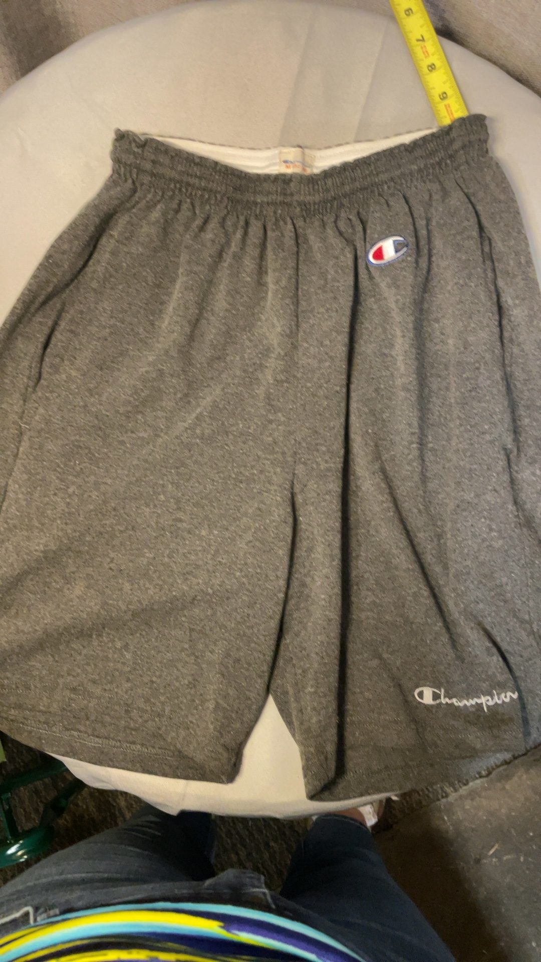 Champion Grey Cotton Shorts Medium 16 in Length image 6