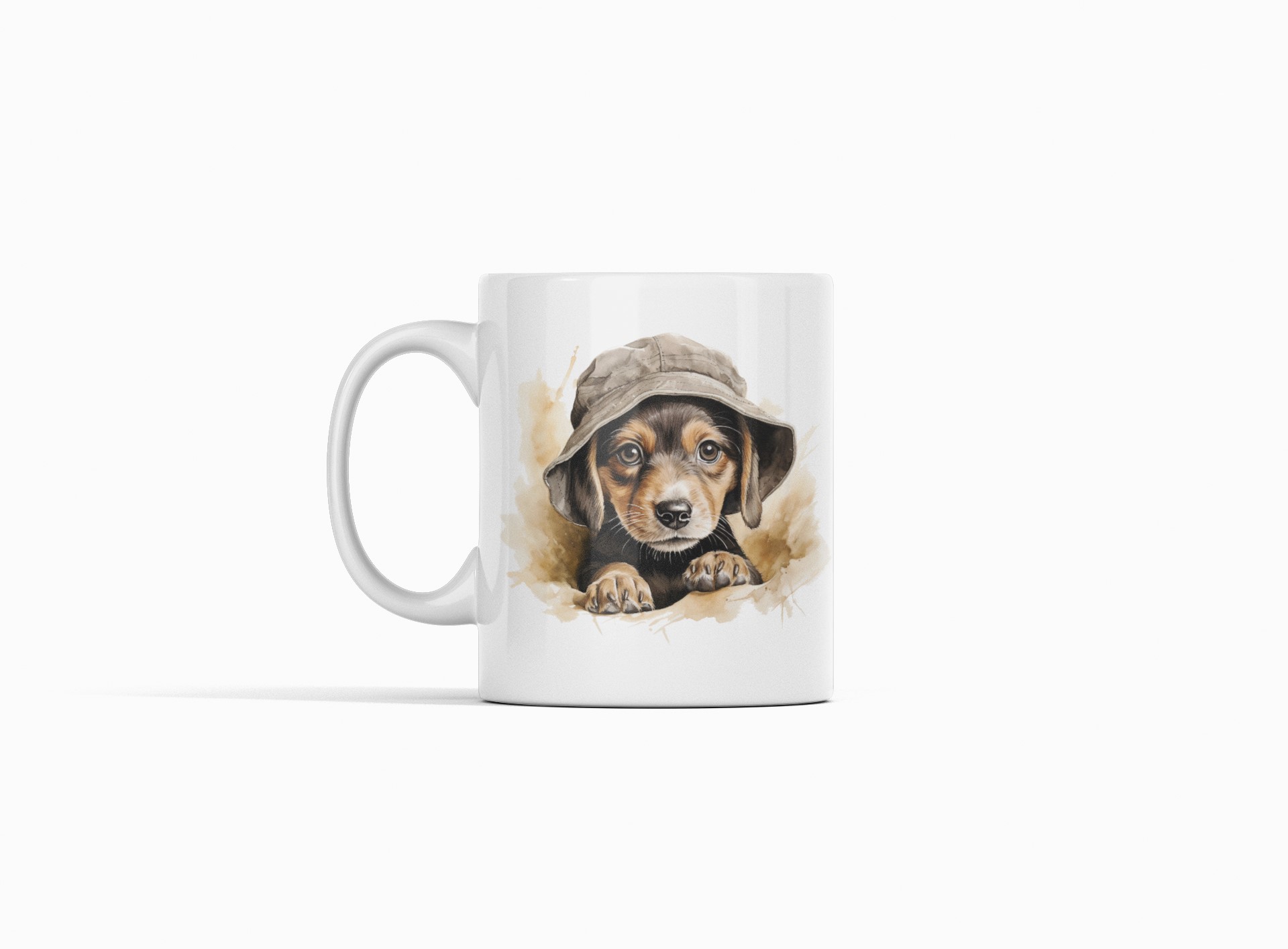 Beagle Chic Mug with Hat Design image 3
