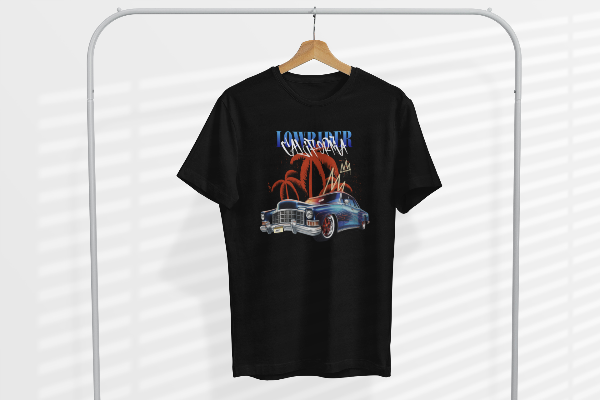 California LR Donk Classic Car T-Shirt Black, Custom Design image 3