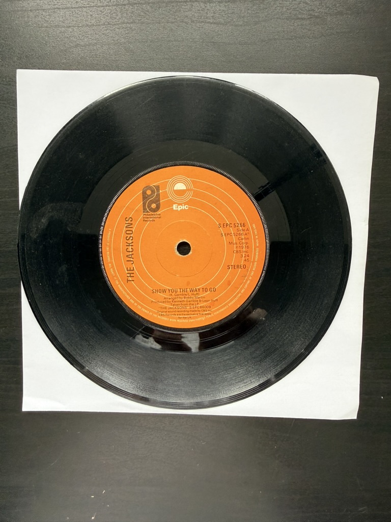 The Jacksons Orange Label Vinyl 7 inch Single Show You The Way To Go / Blues Away