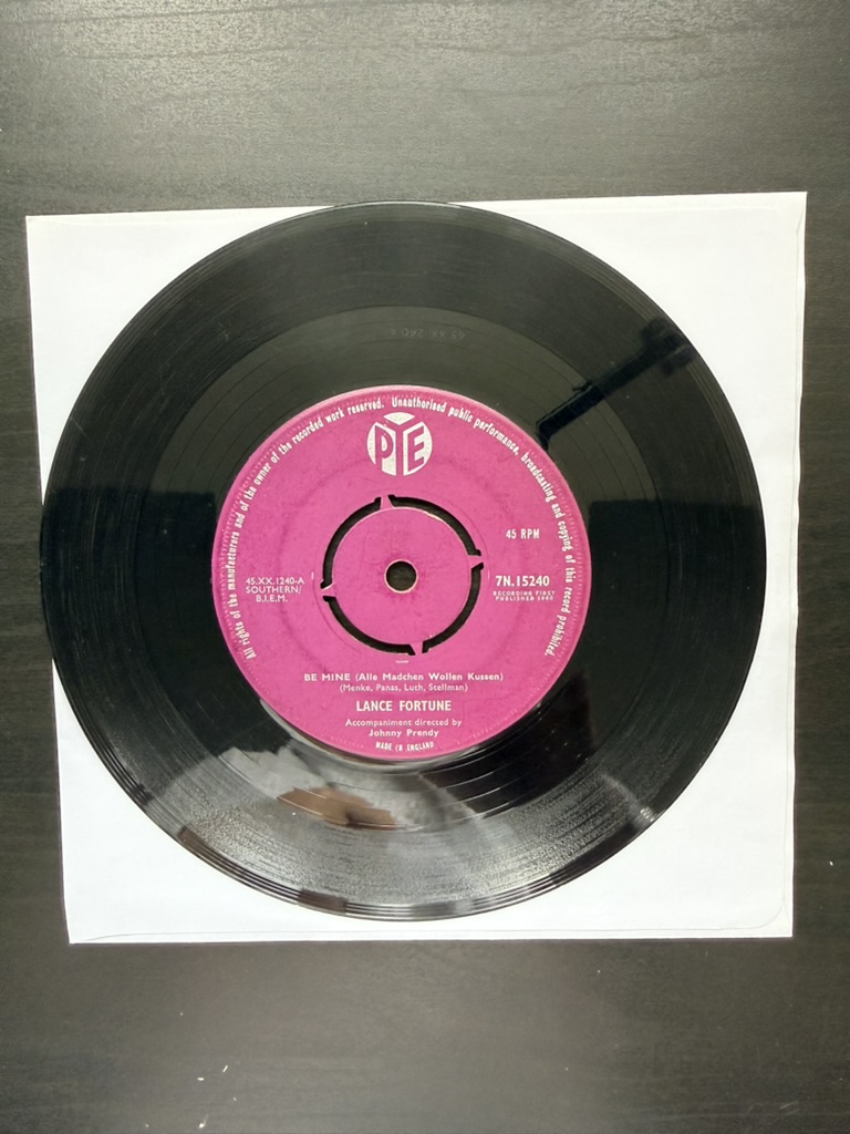 Lance Fortune Vinyl 7in Single Be Mine & Action