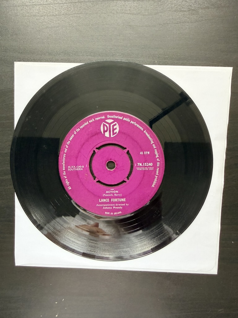 Lance Fortune Vinyl 7in Single Be Mine & Action image 2