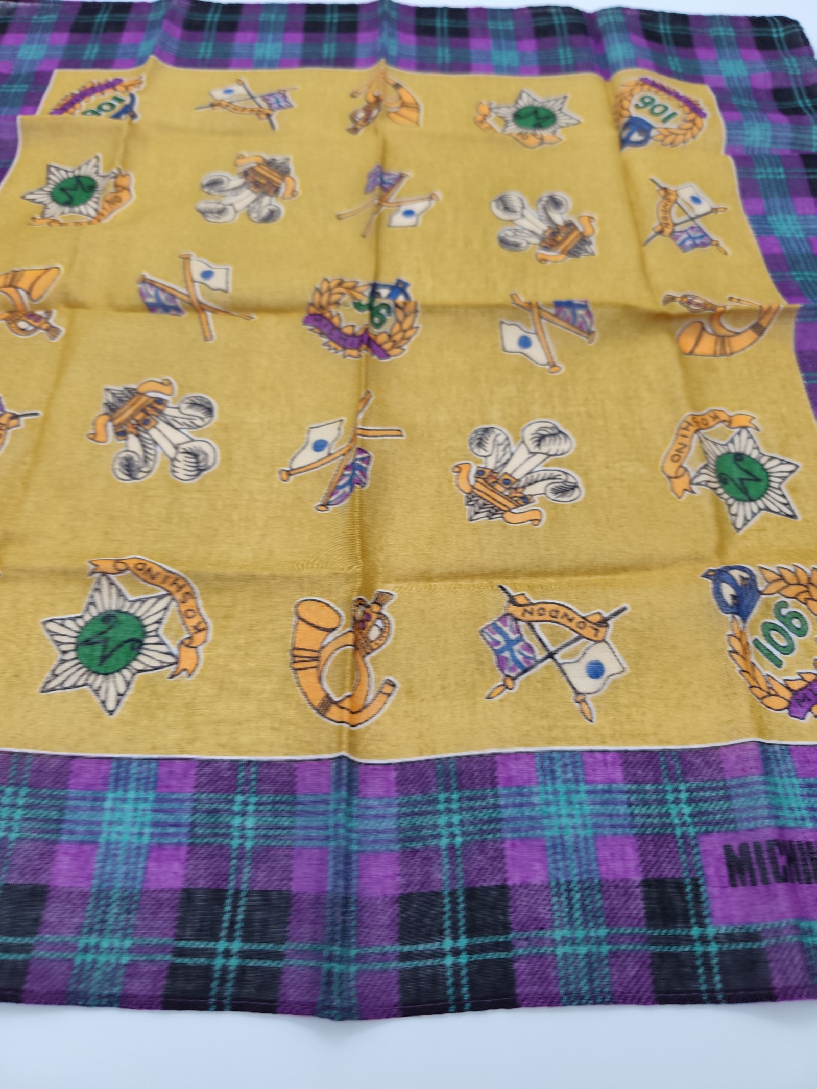 Michiko London Purple, Green & Yellow Printed Women’s Scarf Other image 6