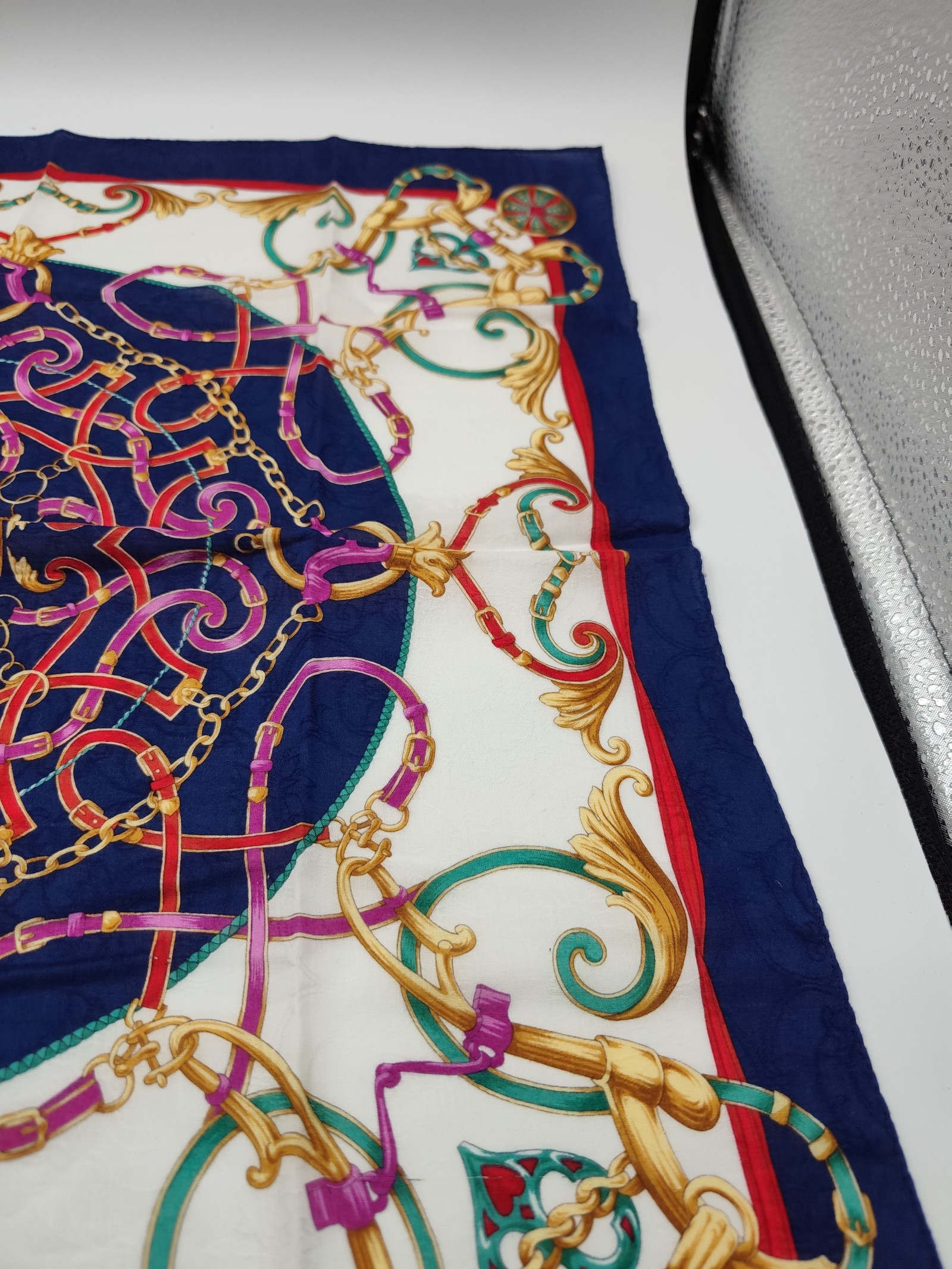 Trussardi Women's Multi Colour Patterned Silk Scarf One Size image 4
