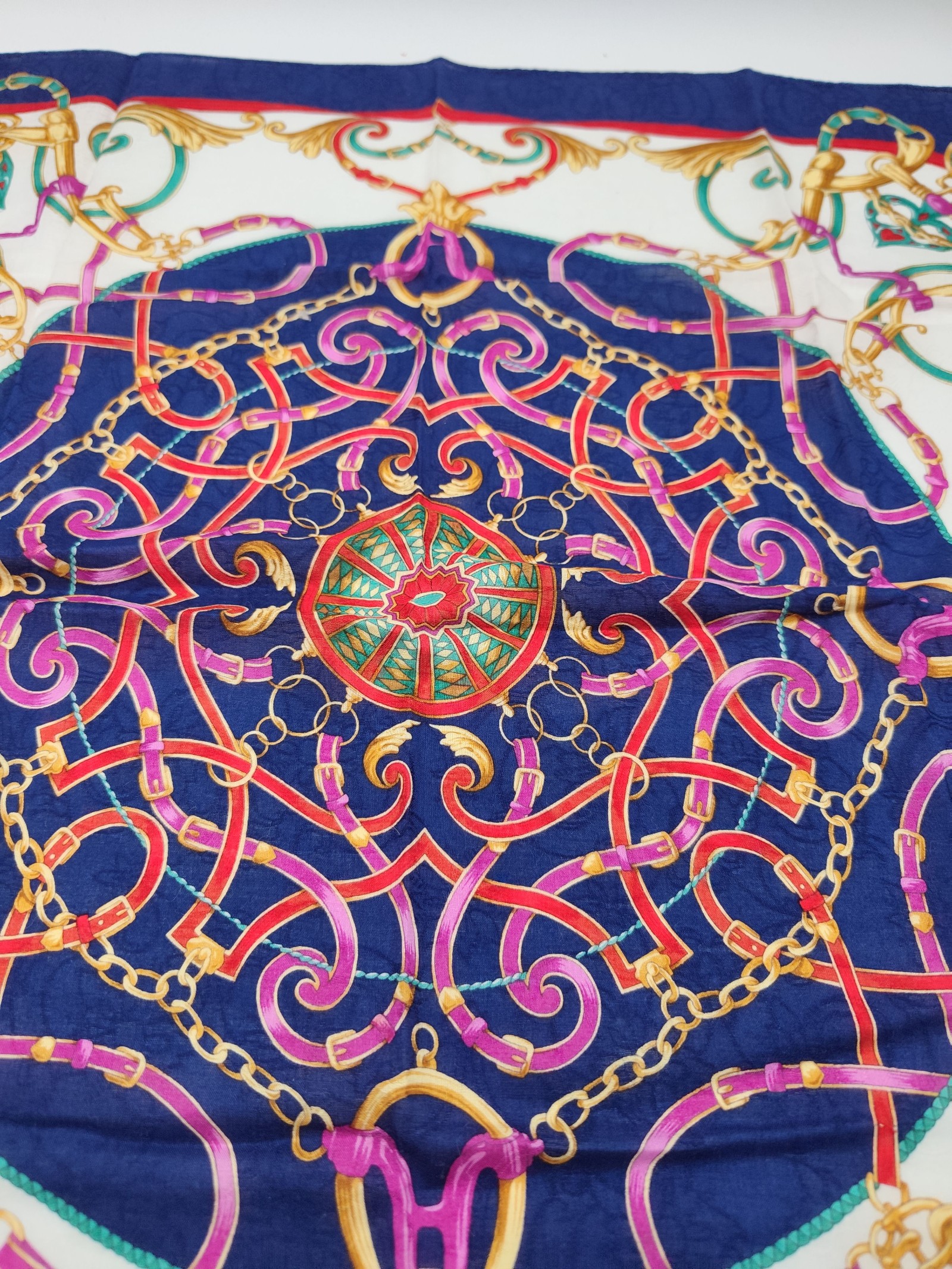 Trussardi Women's Multi Colour Patterned Silk Scarf One Size image 7