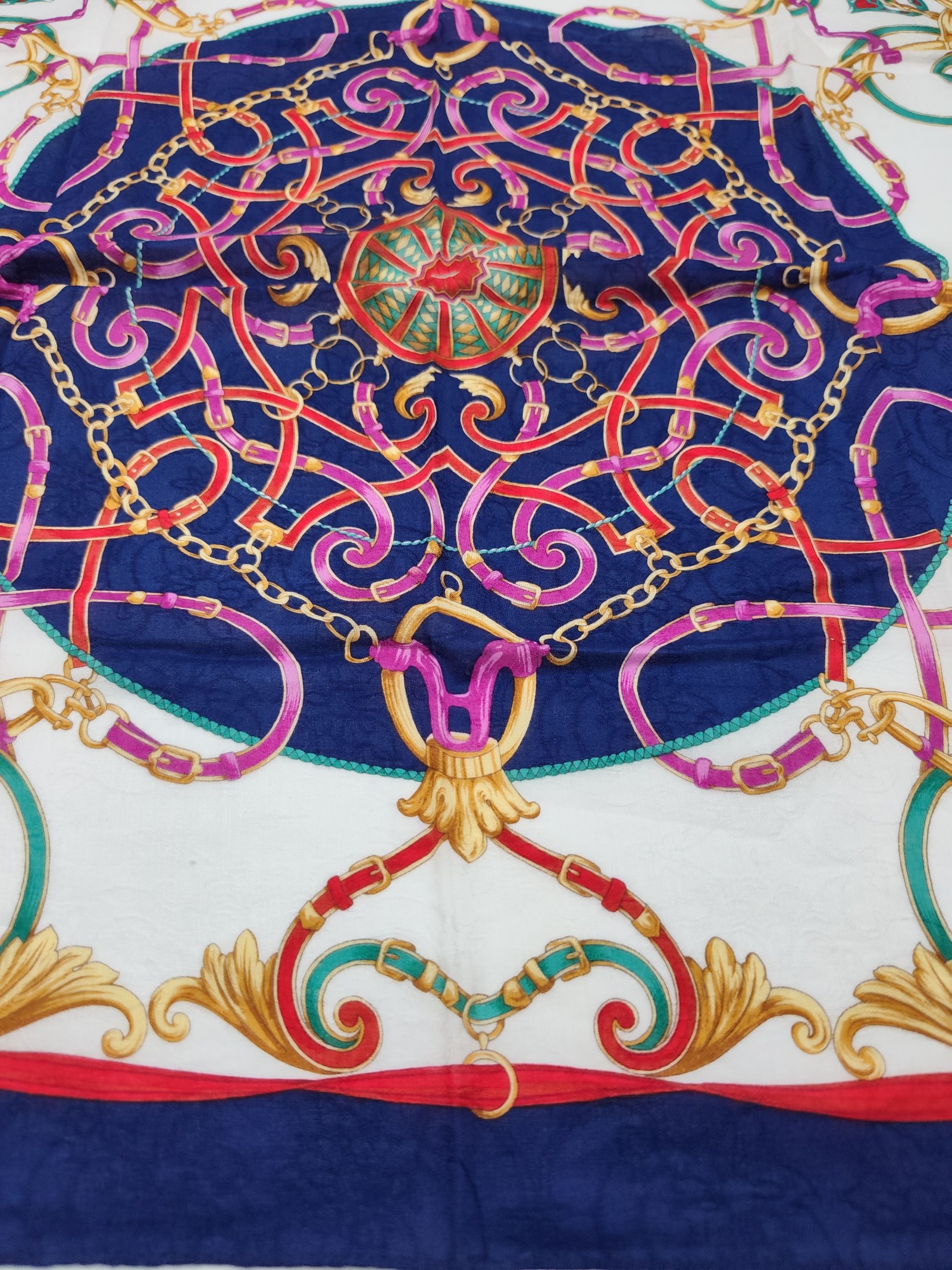 Trussardi Women's Multi Colour Patterned Silk Scarf One Size image 8