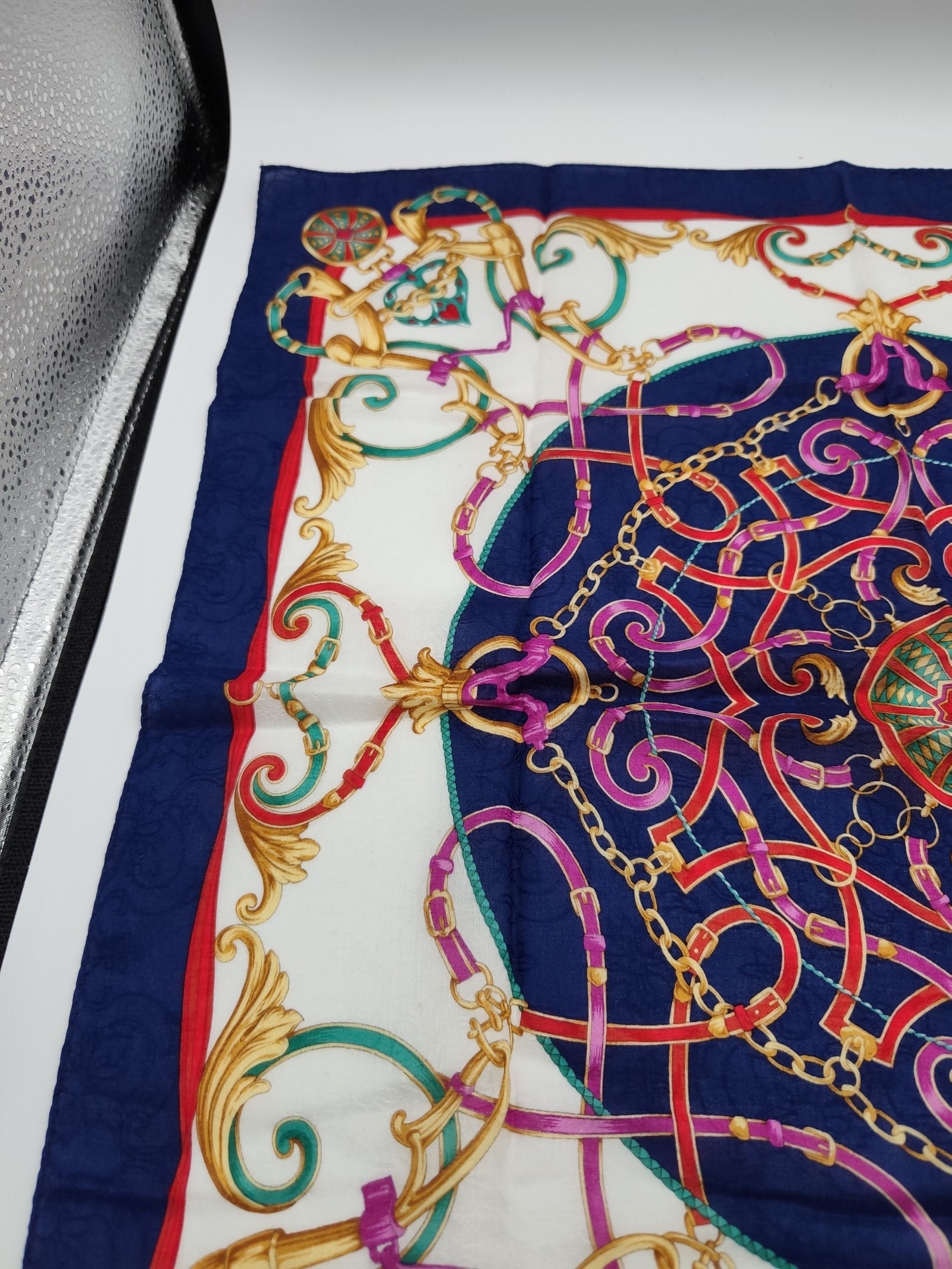 Trussardi Women's Multi Colour Patterned Silk Scarf One Size image 10