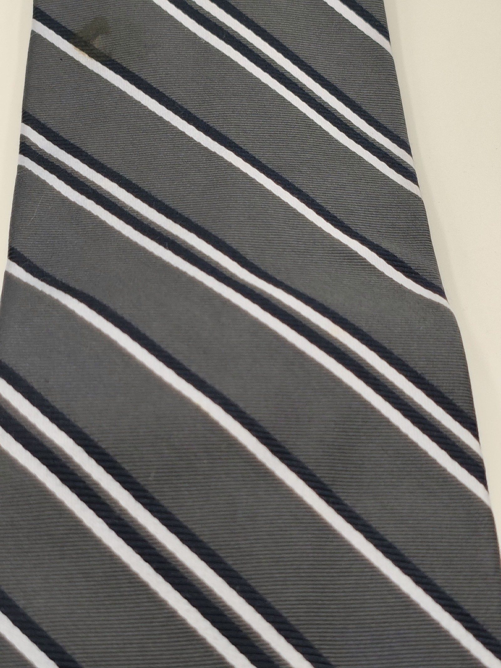 Chaps Ralph Lauren Navy Blue & White Striped Silk Tie Men image 8