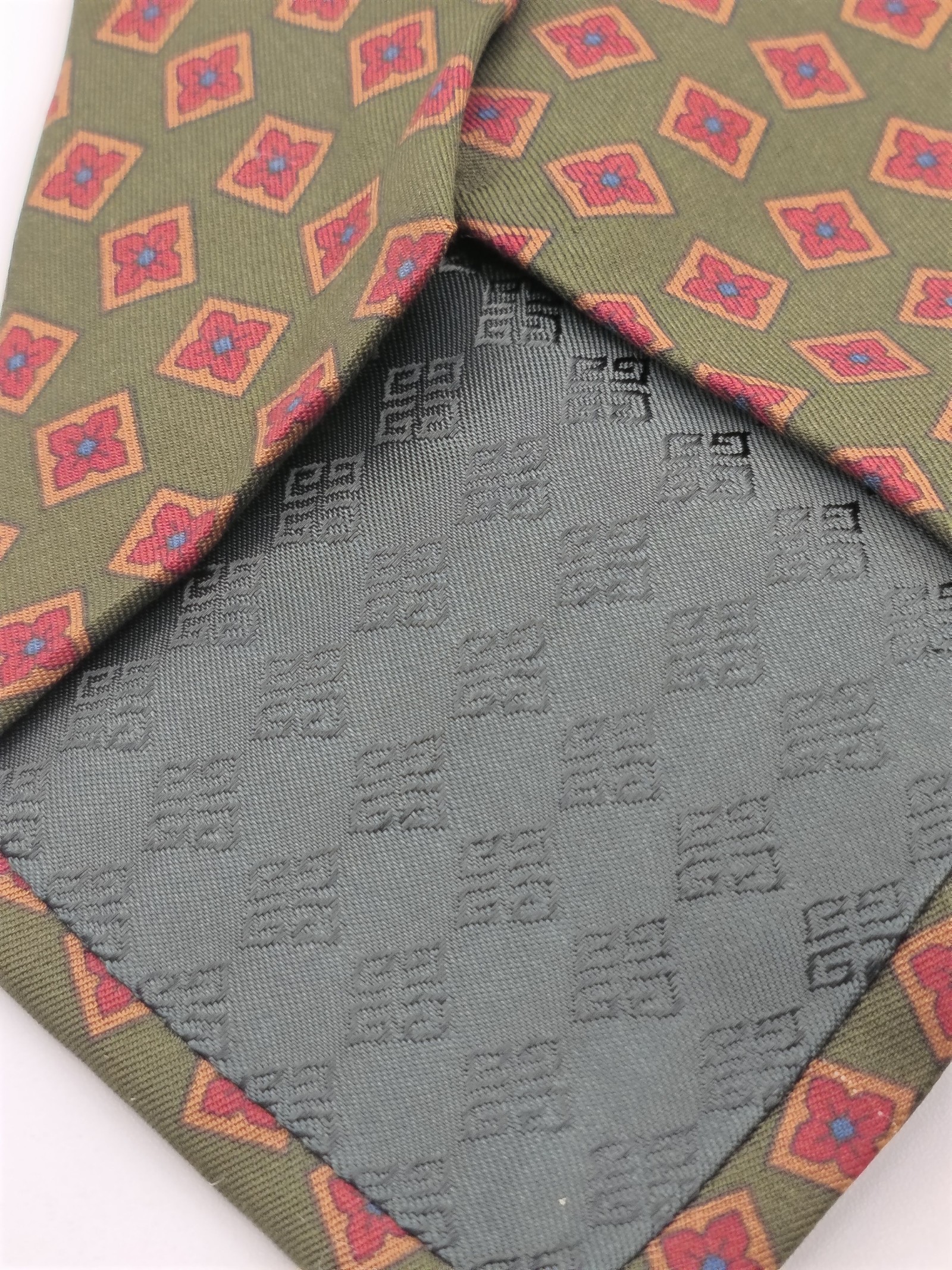Givenchy Green & Red Silk Gentleman Paris Tie Men image 2
