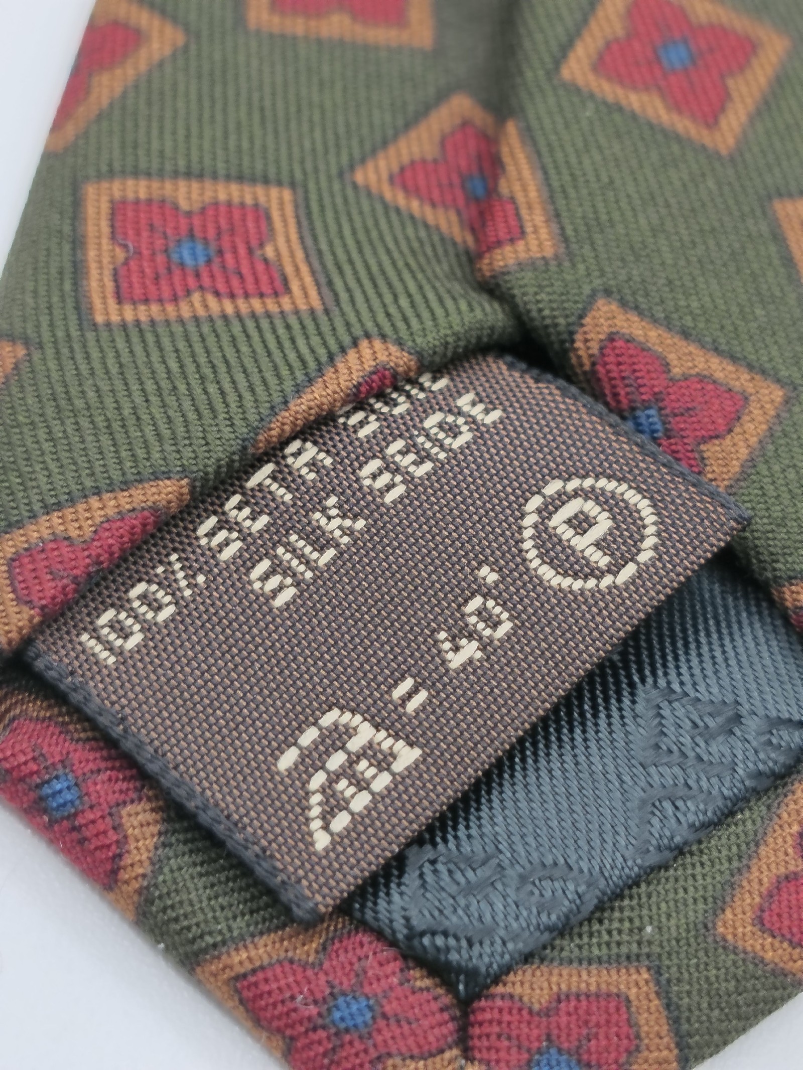 Givenchy Green & Red Silk Gentleman Paris Tie Men image 4