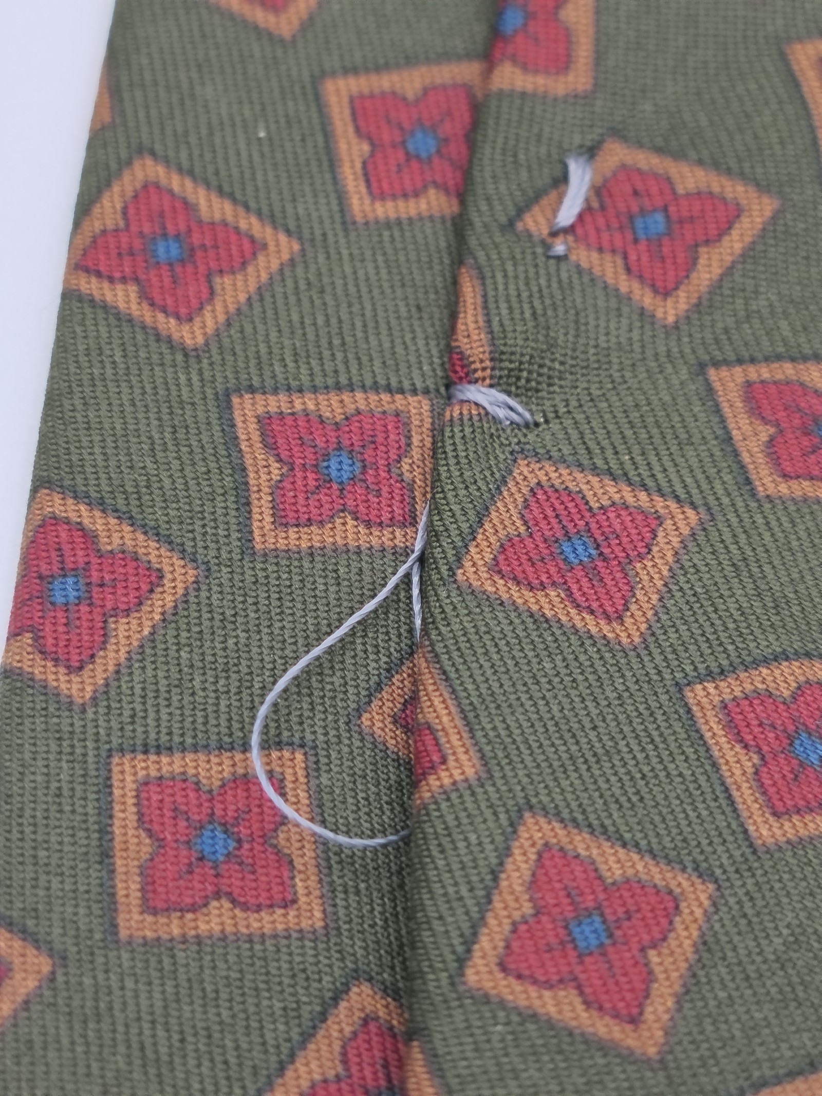 Givenchy Green & Red Silk Gentleman Paris Tie Men image 5