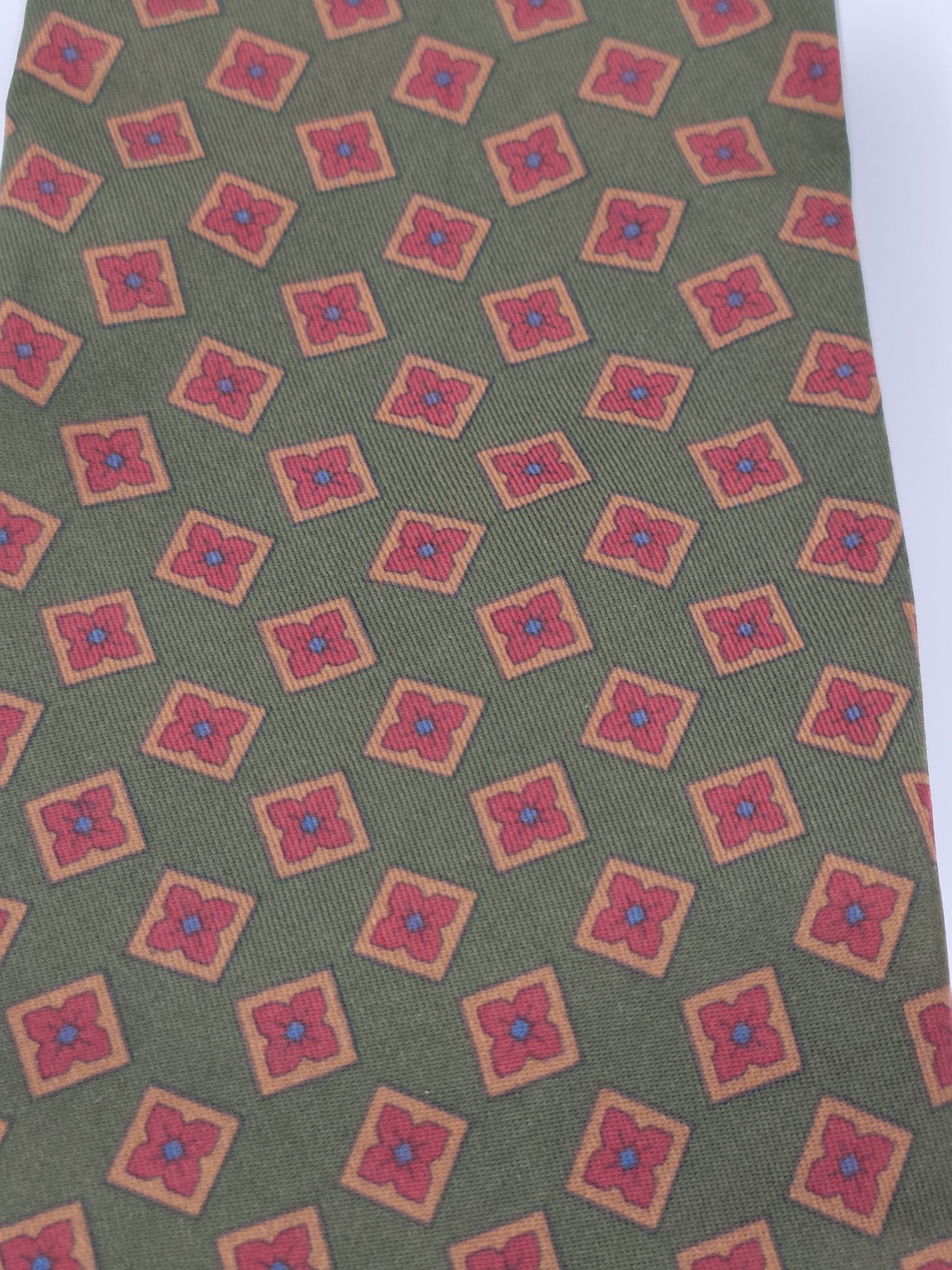 Givenchy Green & Red Silk Gentleman Paris Tie Men image 9