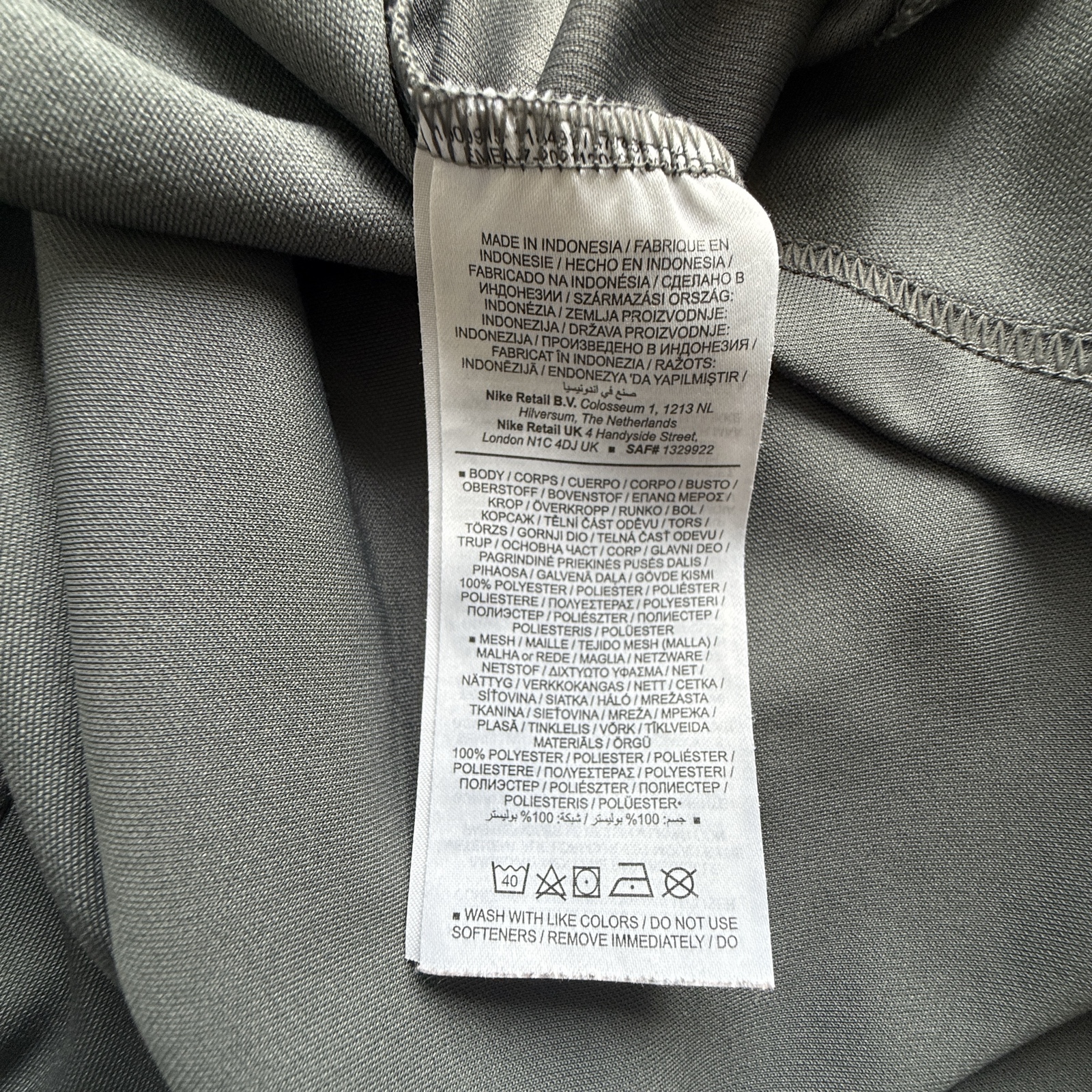 Nike Dri-FIT Academy 23 Half Zip Football Drill Top Men’s M Grey DX4294 image 6