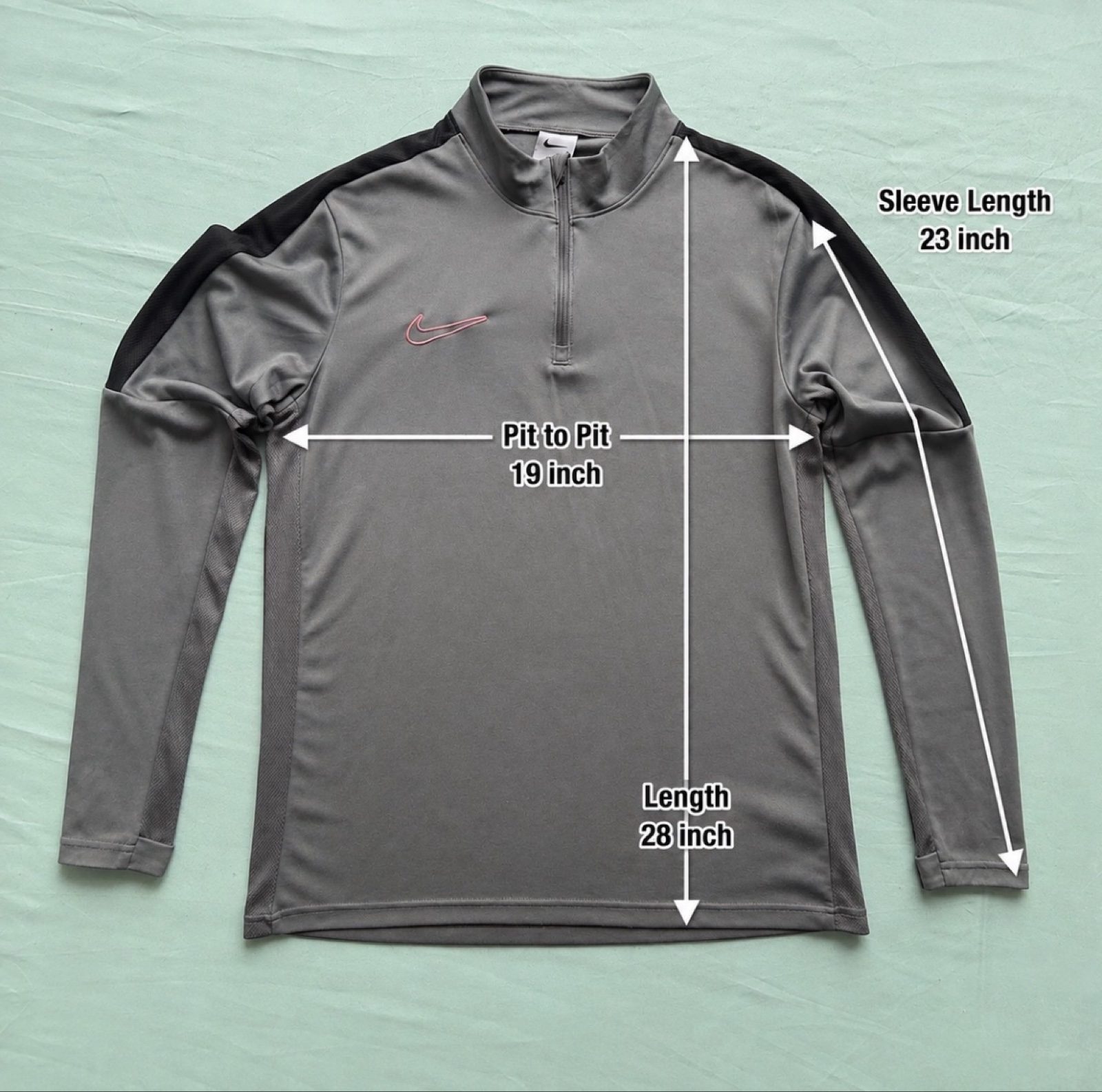 Nike Dri-FIT Academy 23 Half Zip Football Drill Top Men’s M Grey DX4294 image 9