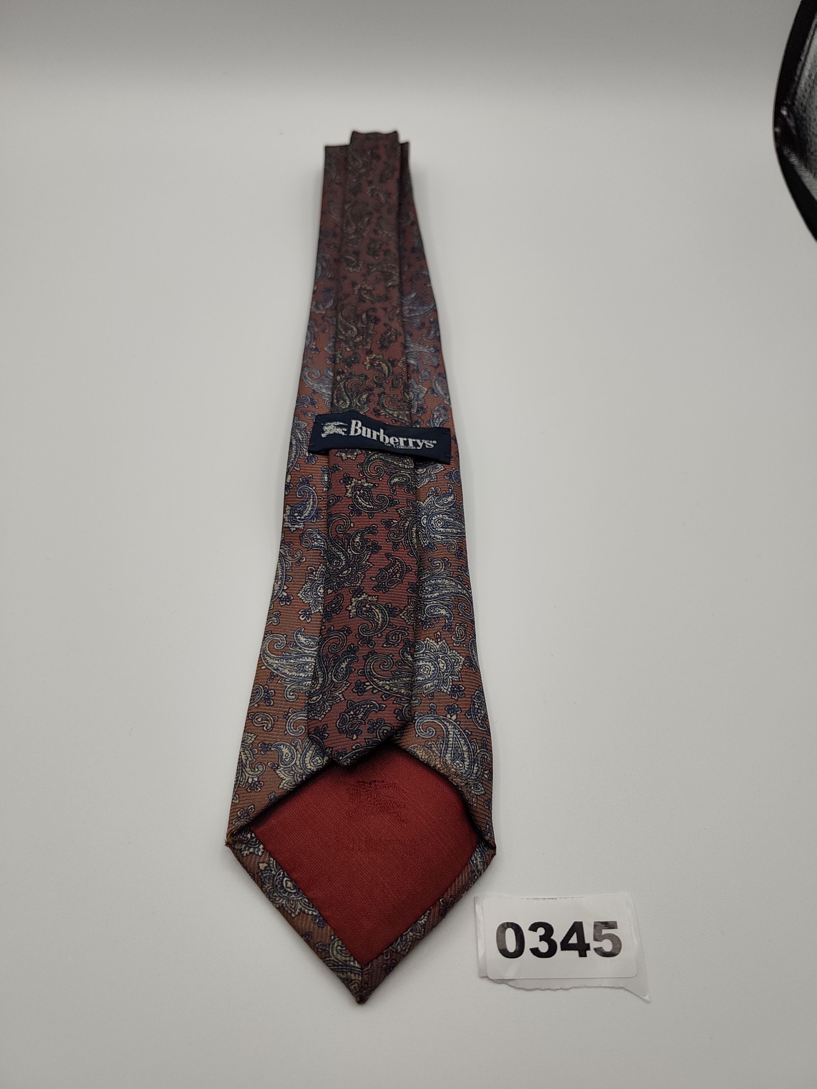 Burberry Brown Paisley Silk Tie Men