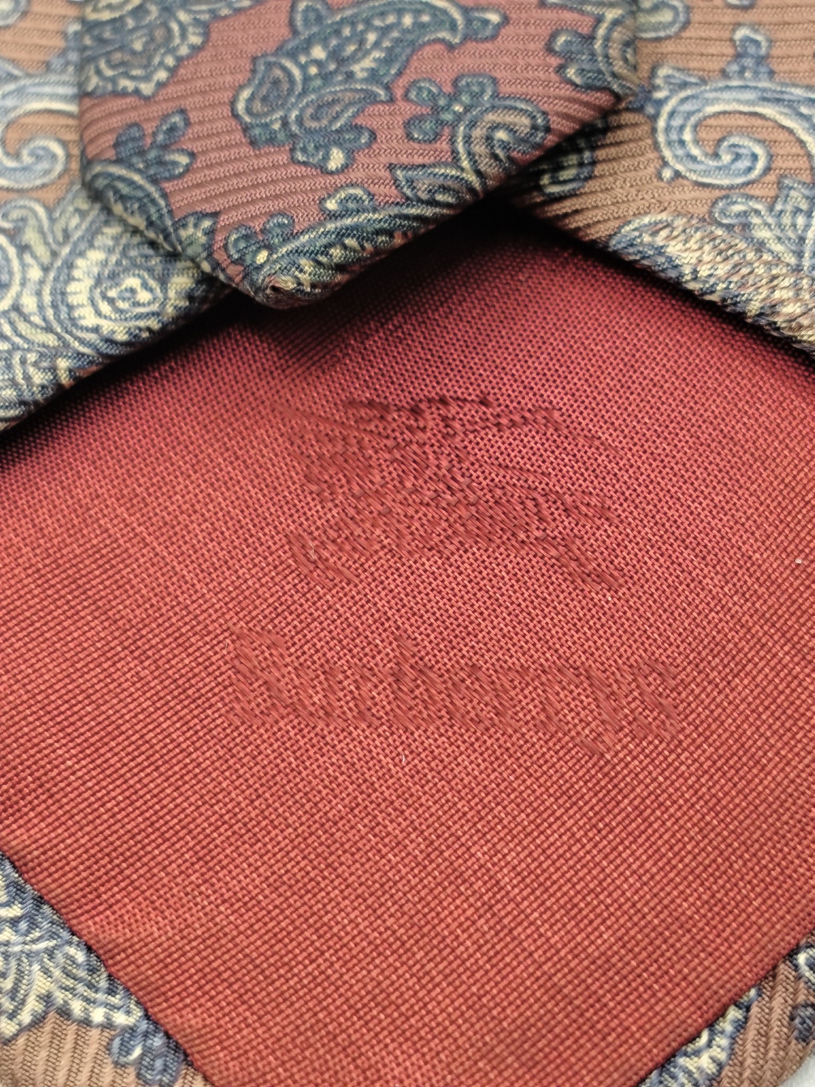 Burberry Brown Paisley Silk Tie Men image 2