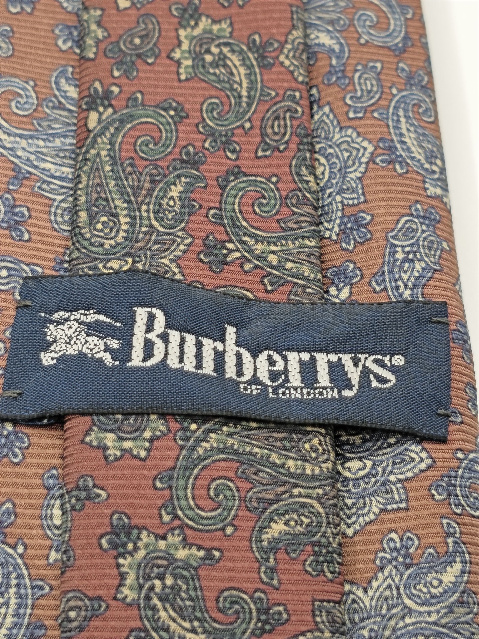 Burberry Brown Paisley Silk Tie Men image 3