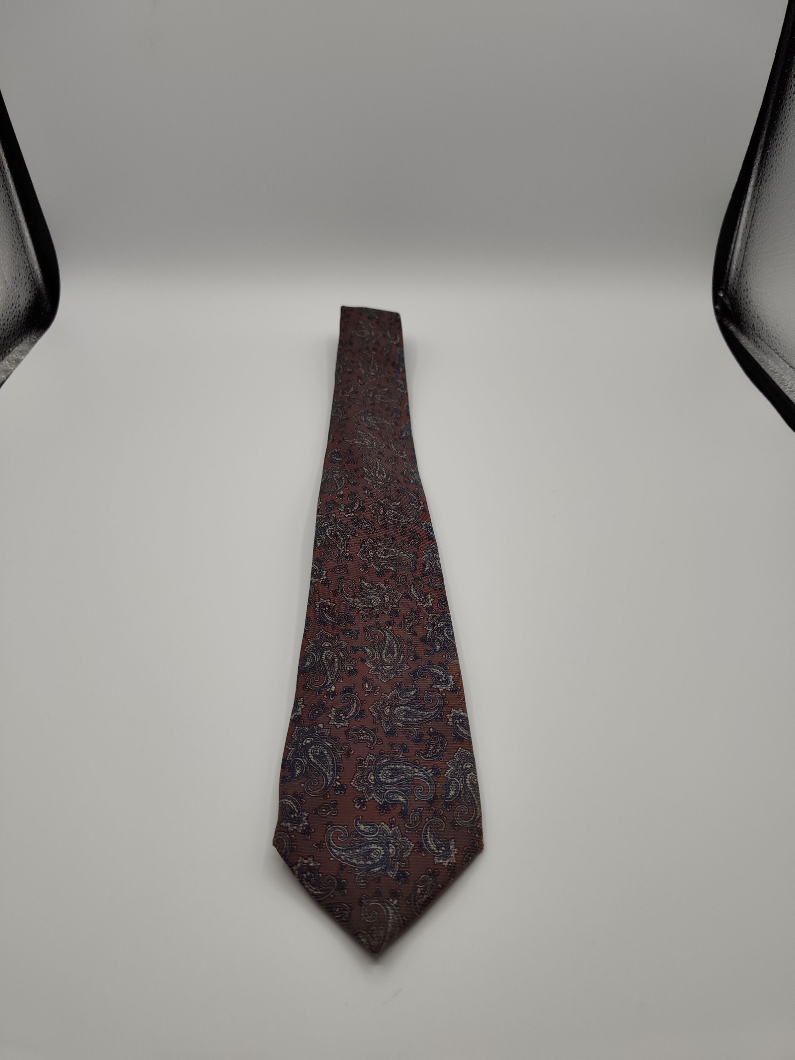 Burberry Brown Paisley Silk Tie Men image 6