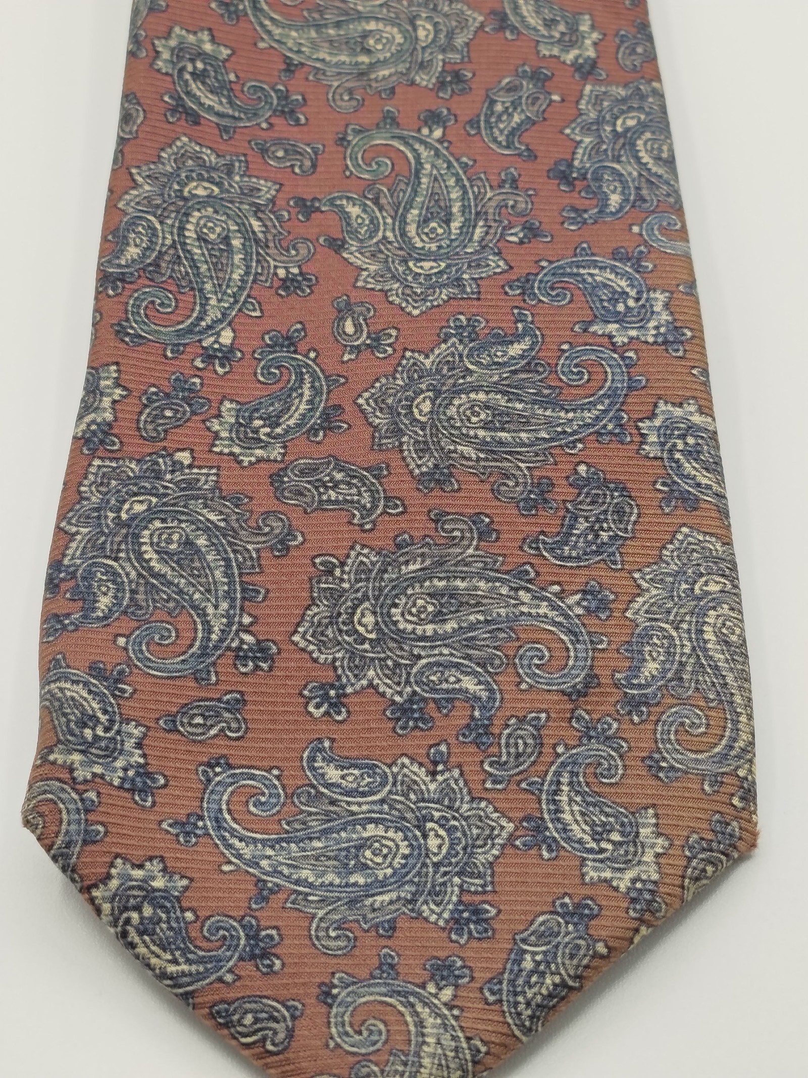 Burberry Brown Paisley Silk Tie Men image 8