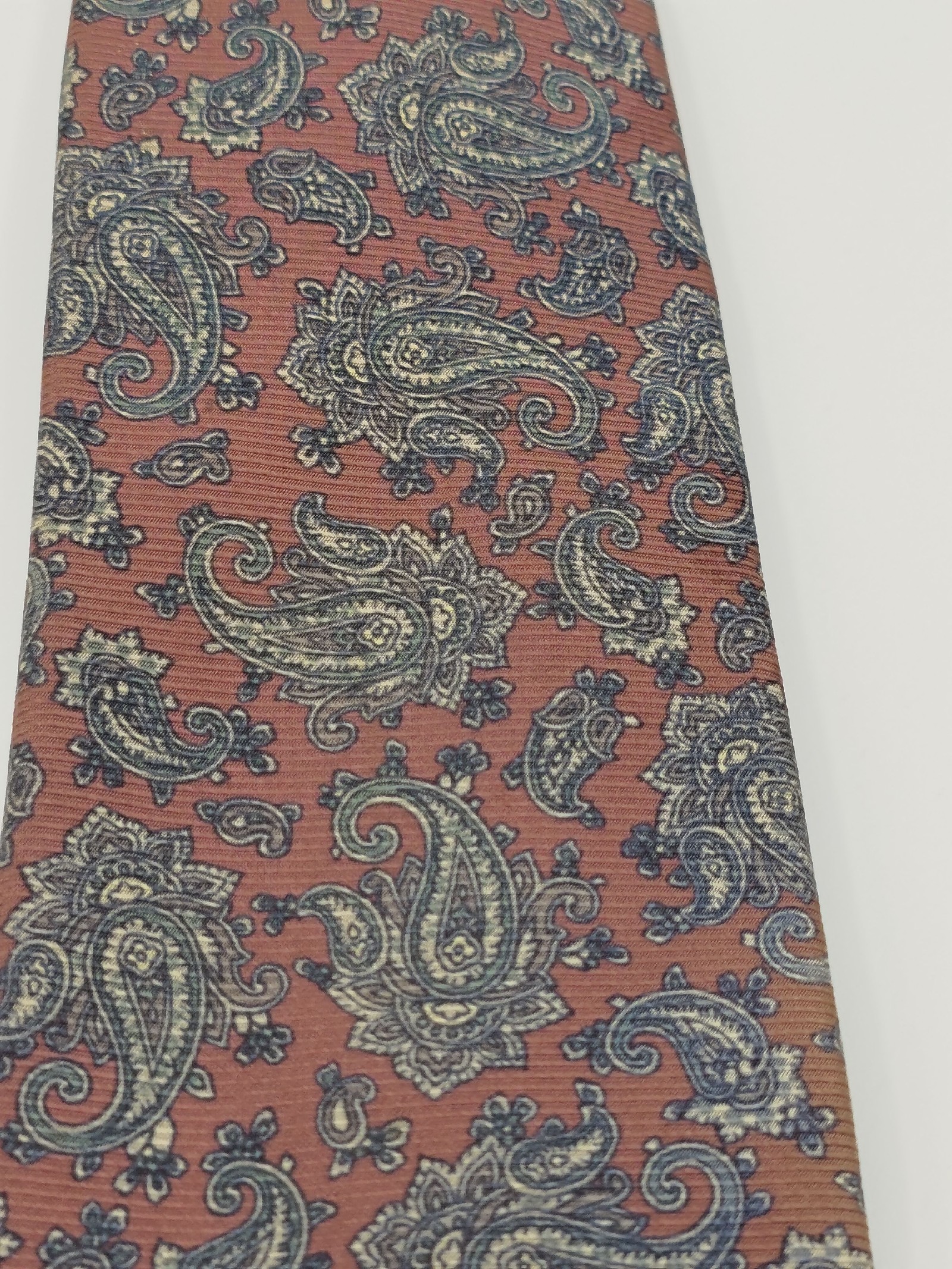 Burberry Brown Paisley Silk Tie Men image 10