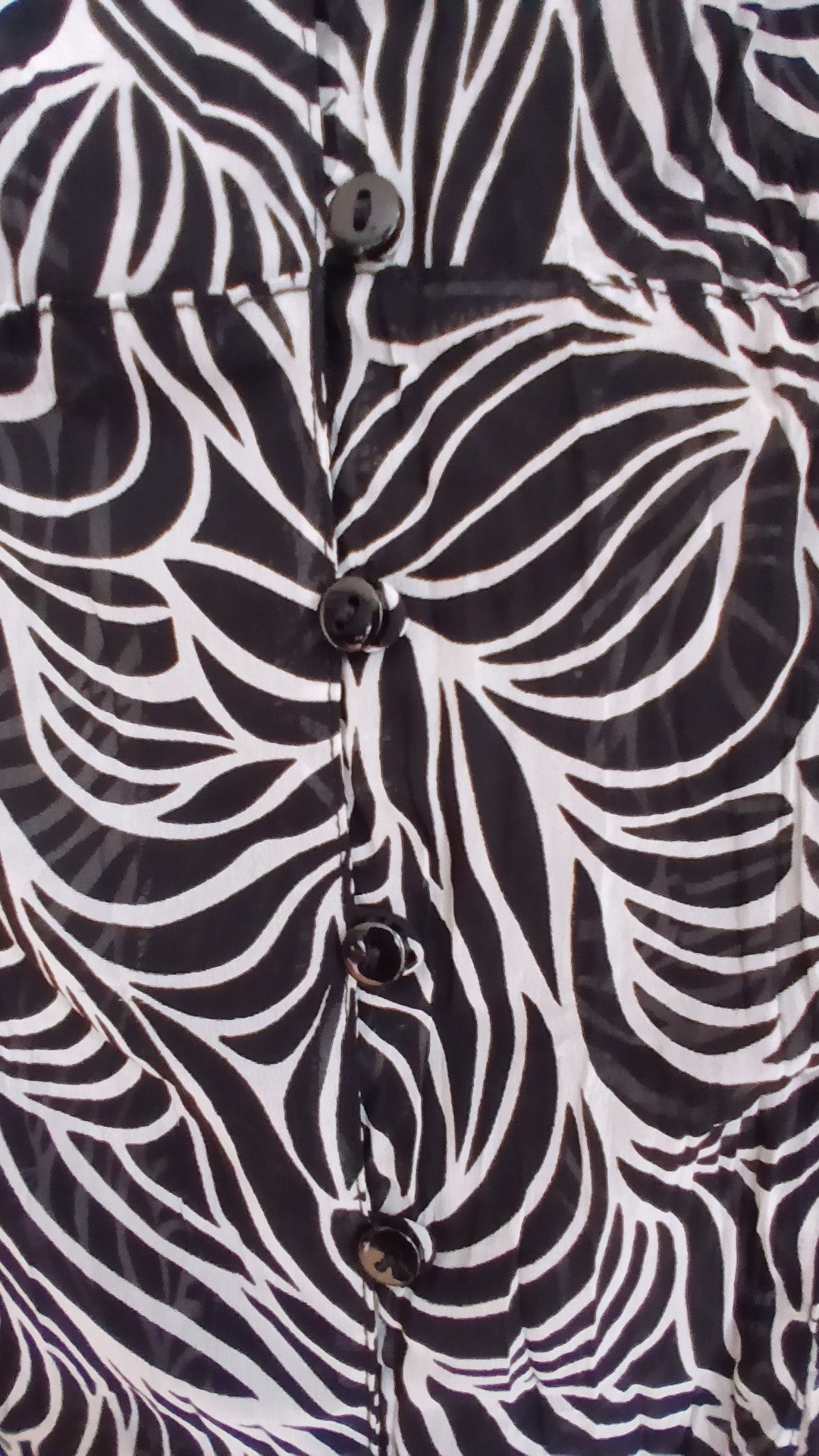 Black & White Patterned Semi-Sheer Blouse Bhs Petites 14 image 4