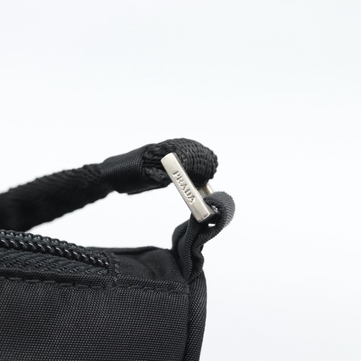 PRADA Accessory Pouch Nylon Black Silver Auth 191315V image 9