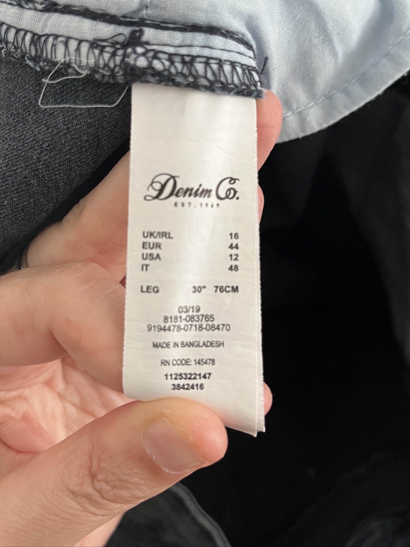 Denim Co. Women's Grey Denim Jeans UK 16 / EUR 44 / USA 12 image 4