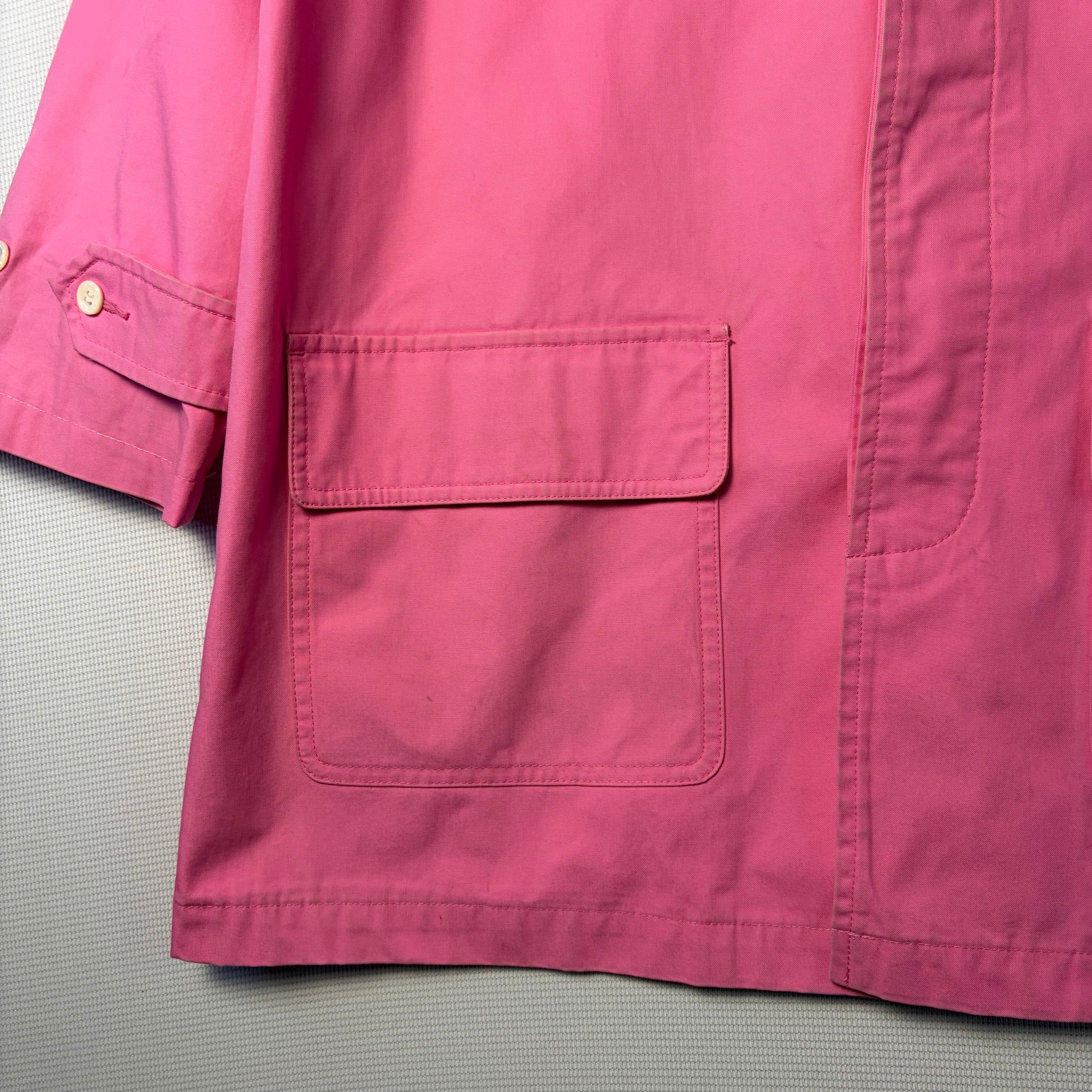 Ralph Lauren Sport Cotton Jacket Pink Women's L Utility Chore Coat image 3