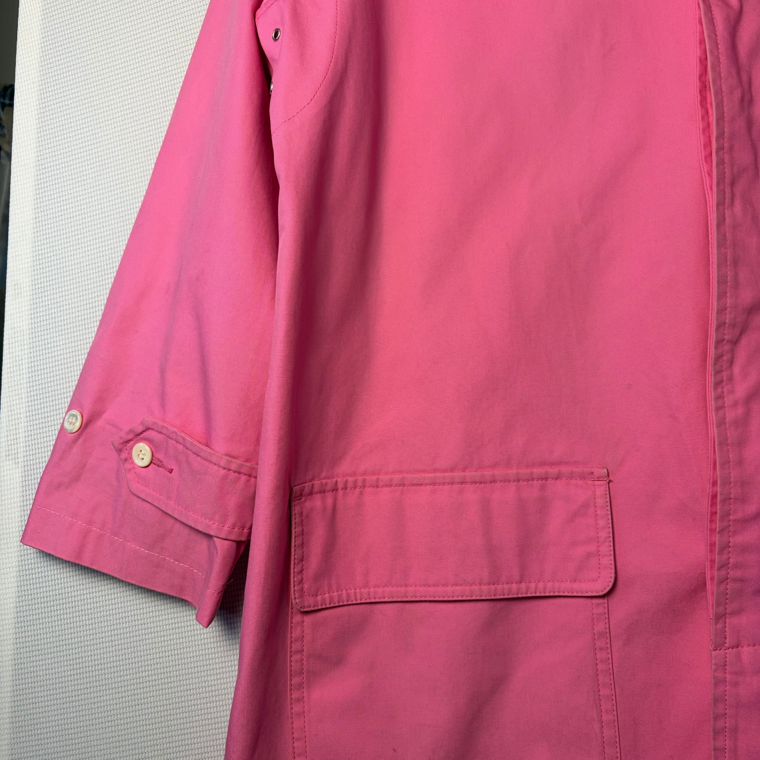 Ralph Lauren Sport Cotton Jacket Pink Women's L Utility Chore Coat image 4