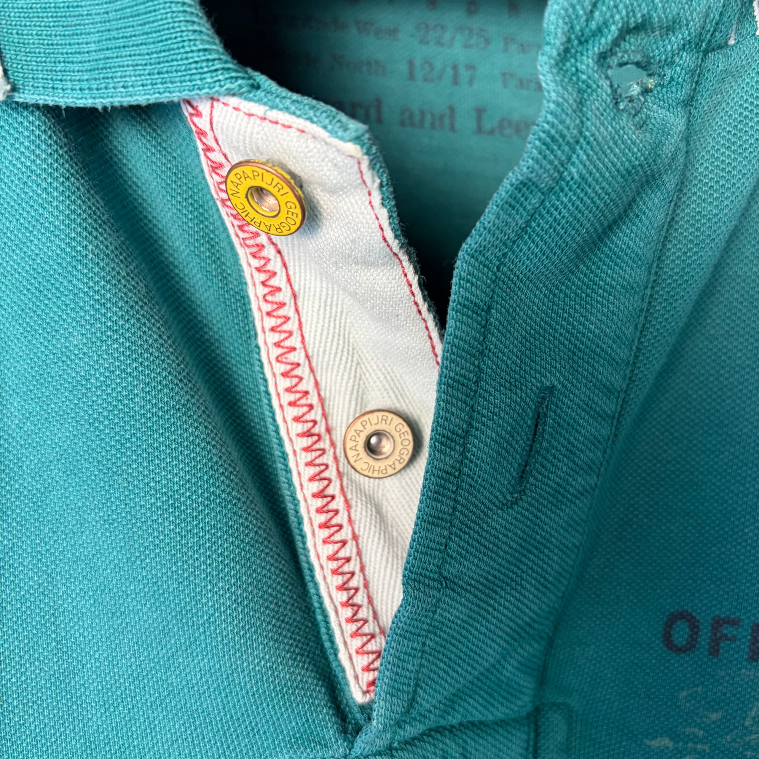 Napapijri Expedition Experience Polo Shirt Teal Green Men's XXXL Embroidered image 8