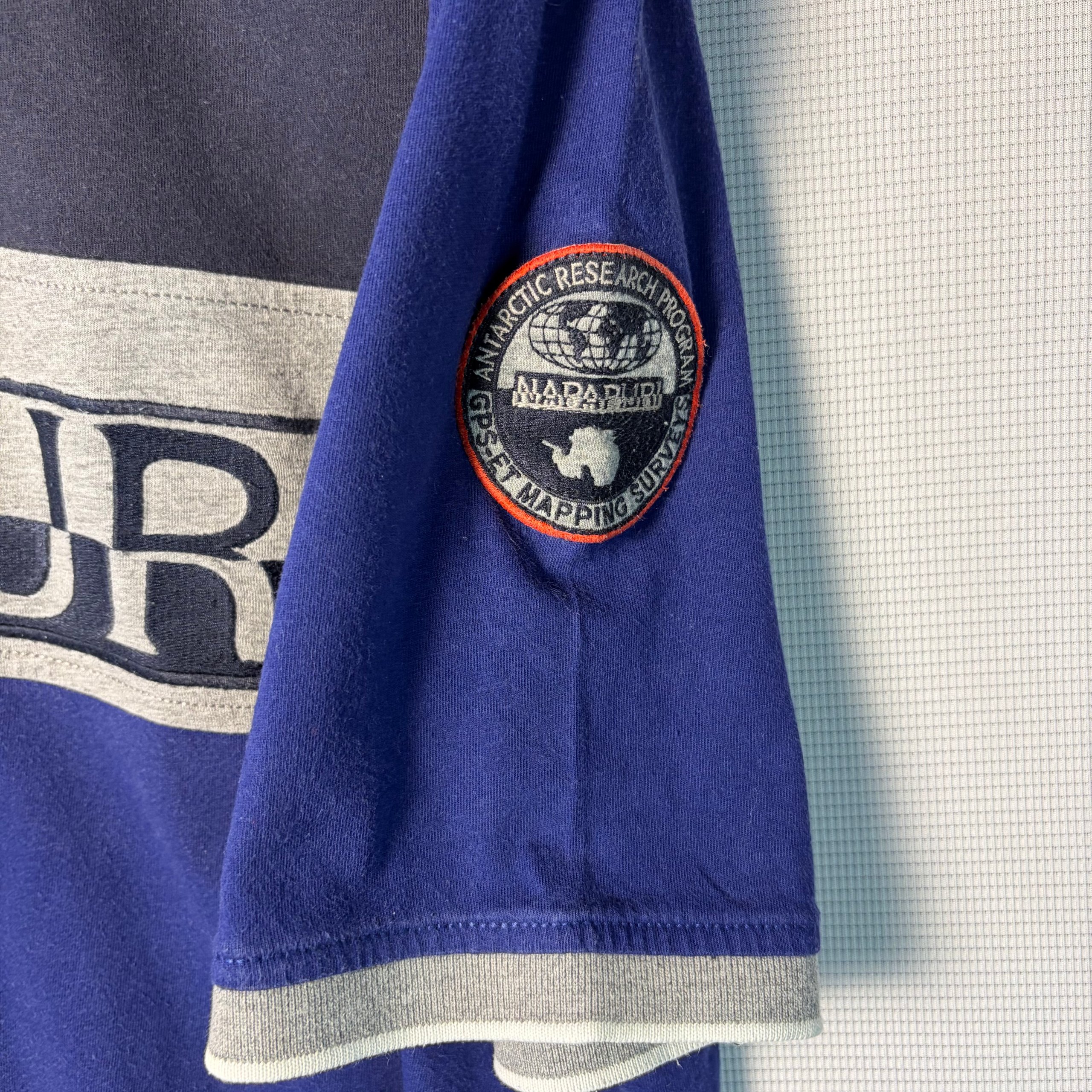 Napapijri Colourblock Polo Shirt Navy Blue Grey Men's XXXL Streetwear image 3