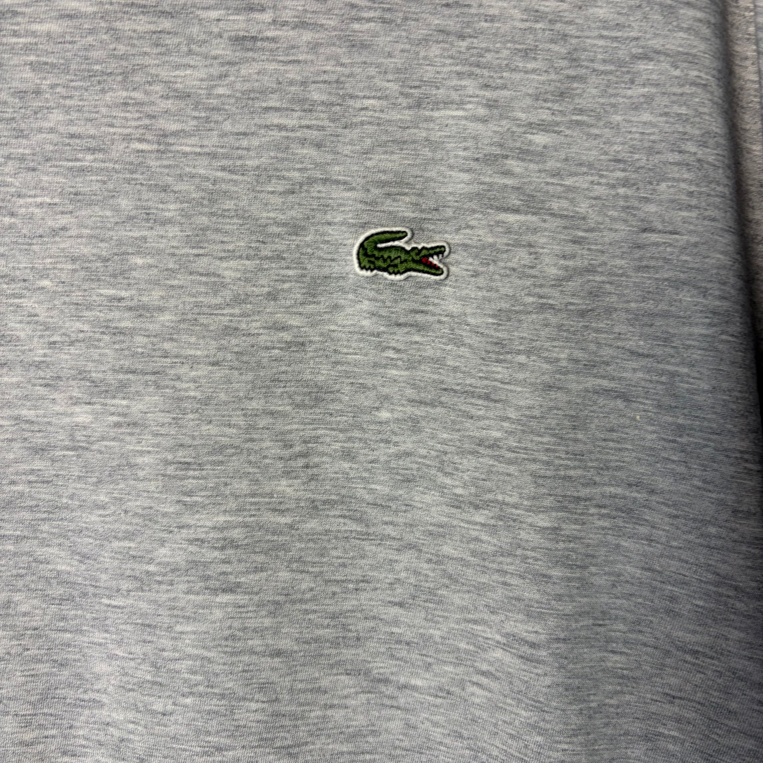 Lacoste V-Neck T-Shirt Grey Marl Men's XXL Pima Cotton Smart Basic image 2